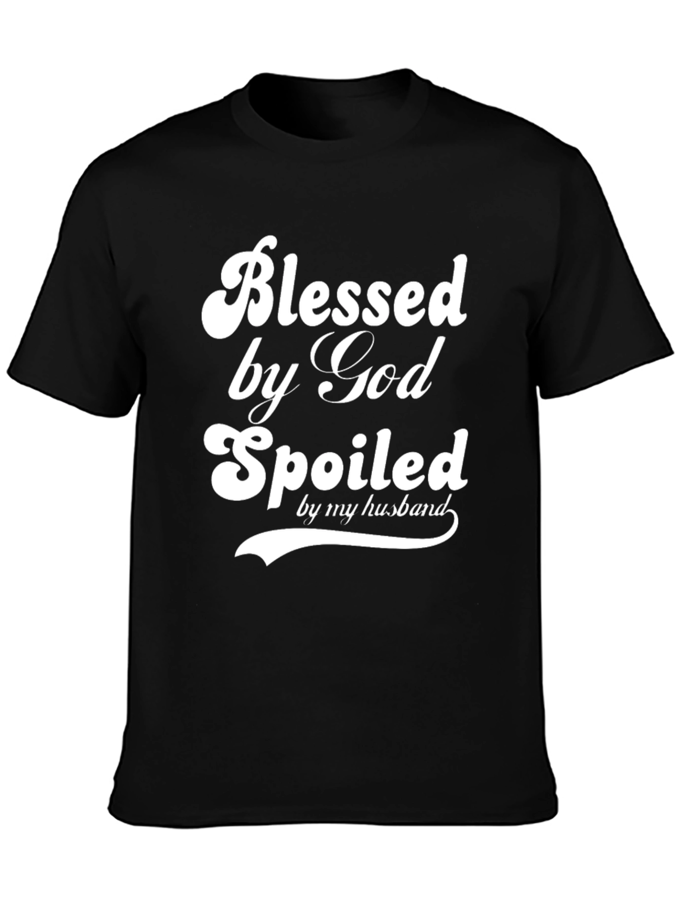 Blessed by God Spoiled by Husband Graphic Tee