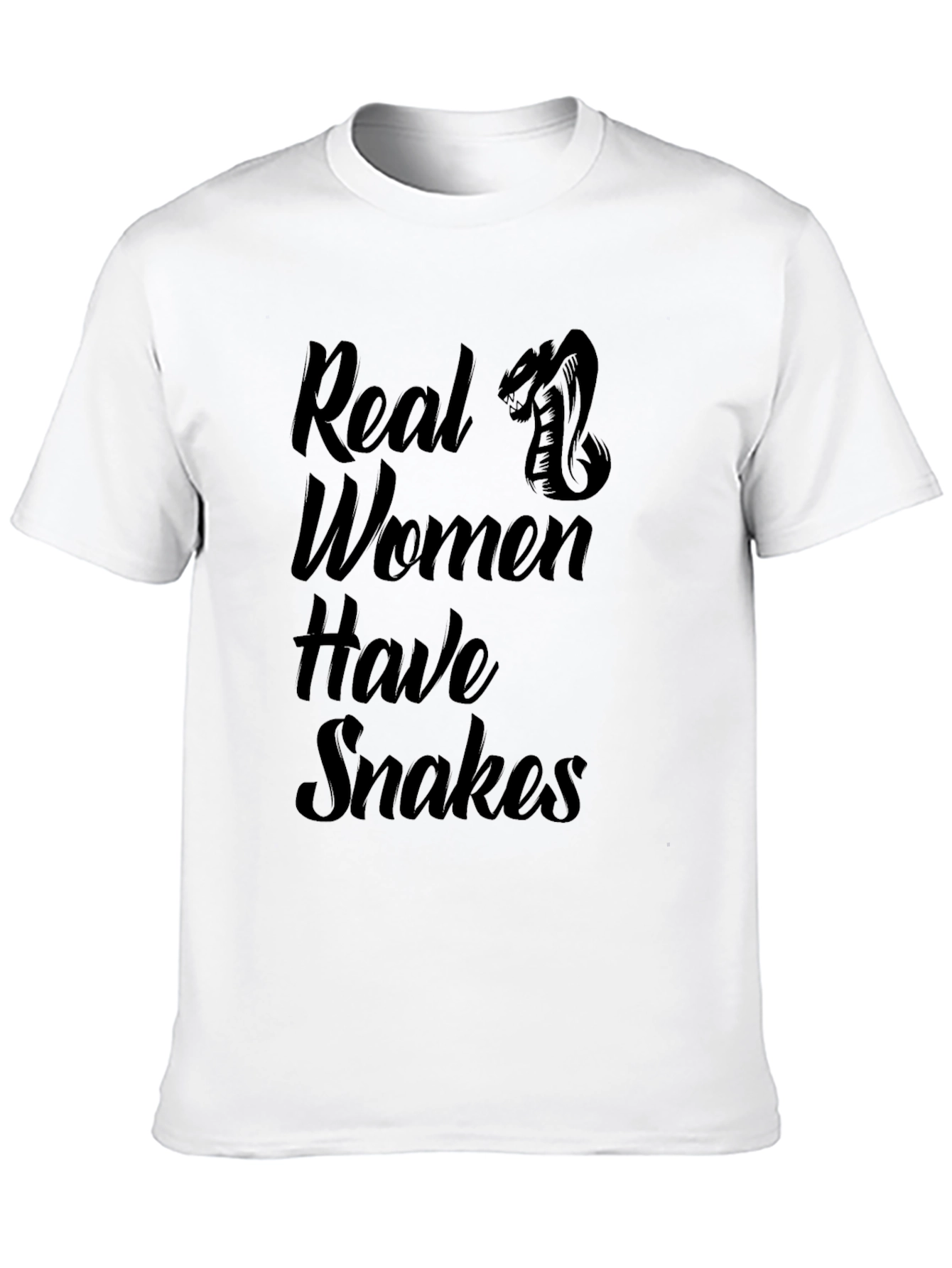 Real Women Have Snakes Graphic Tee - Black T-Shirt