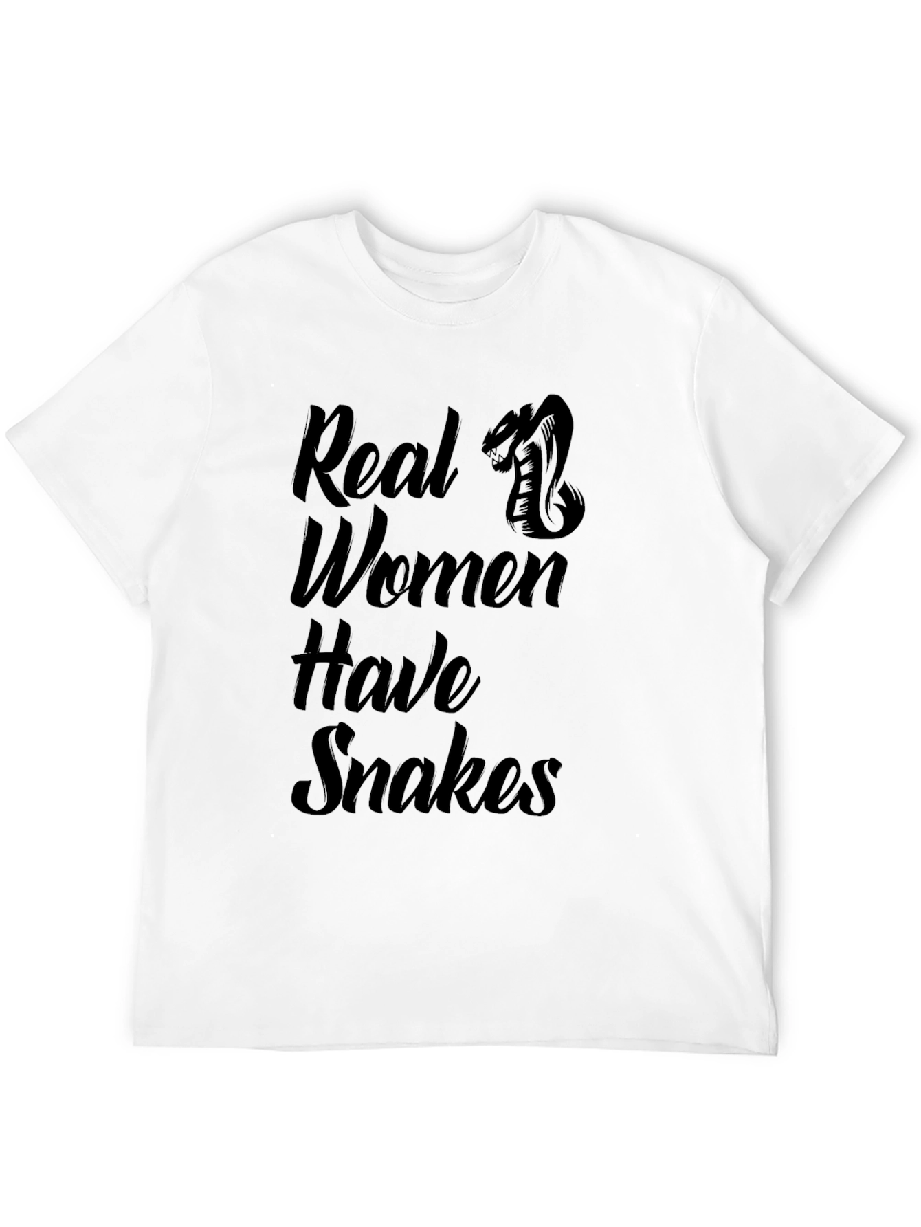 Real Women Have Snakes Graphic Tee - Black T-Shirt