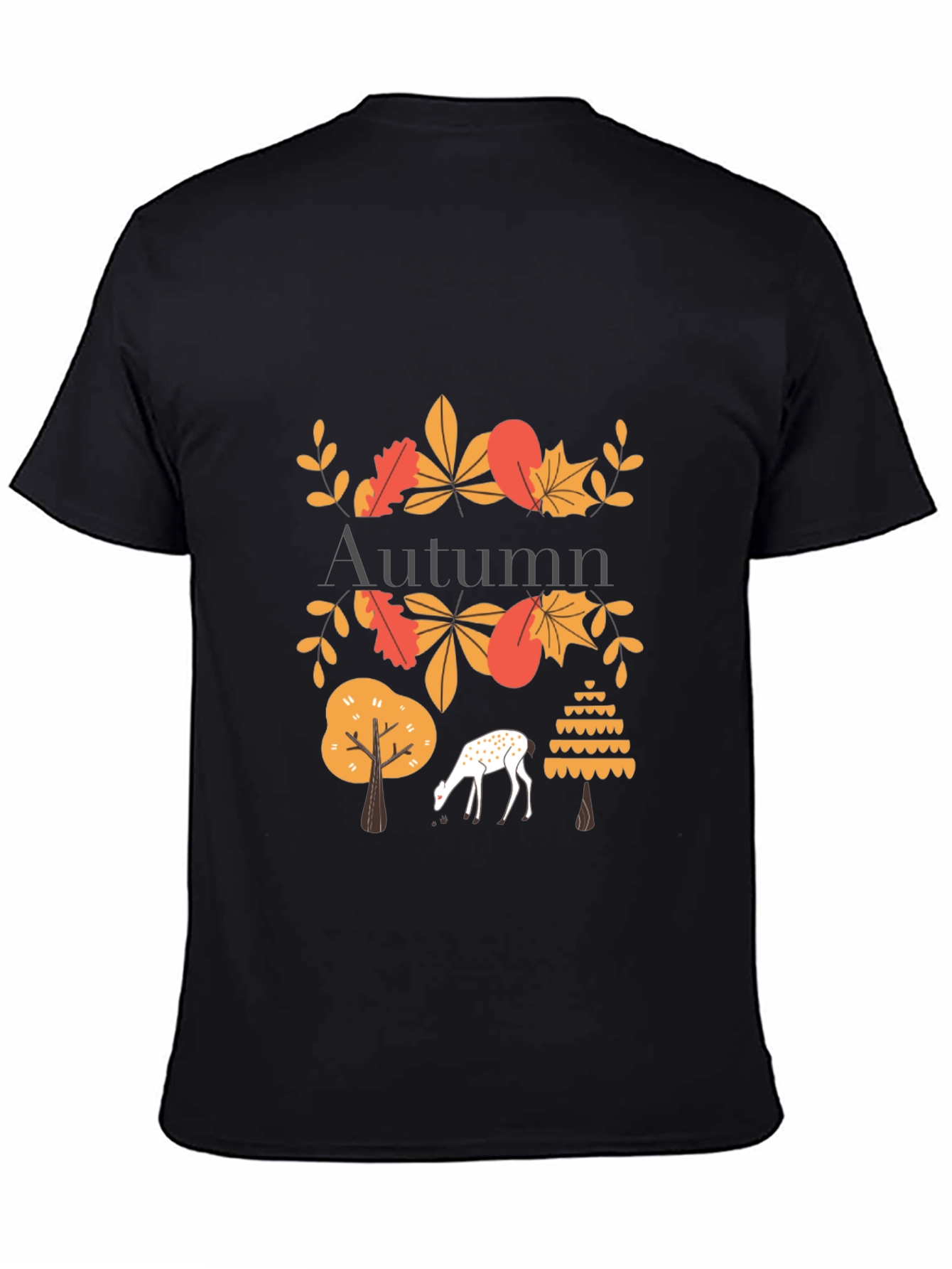Autumn Deer Graphic Tee - Stylish Mens T-Shirt