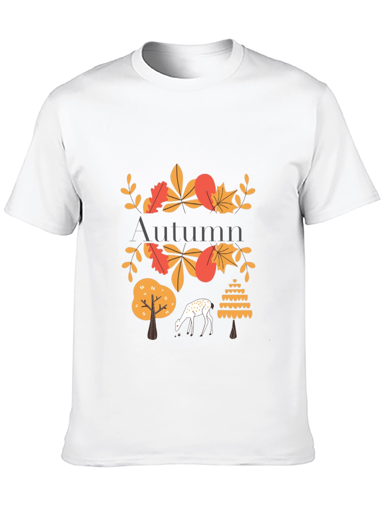 Autumn Deer Graphic Tee - Stylish Mens T-Shirt