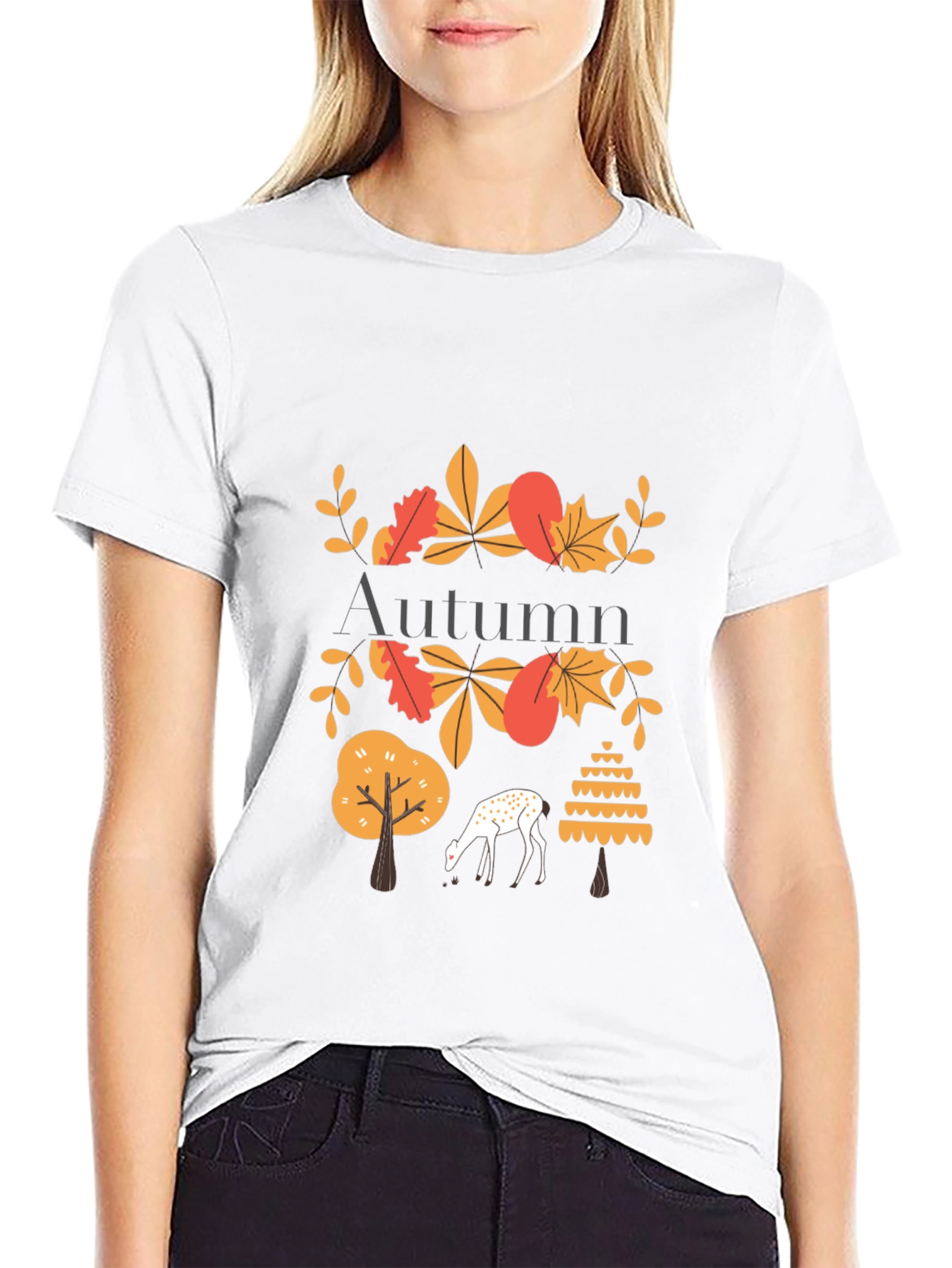Autumn Deer Graphic Tee - Stylish Mens T-Shirt