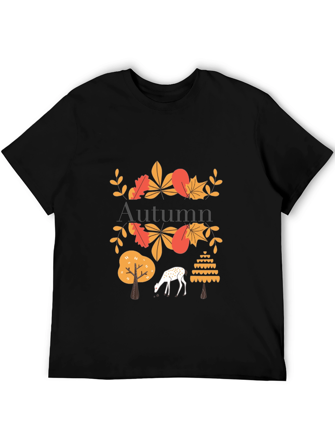 Autumn Deer Graphic Tee - Stylish Mens T-Shirt