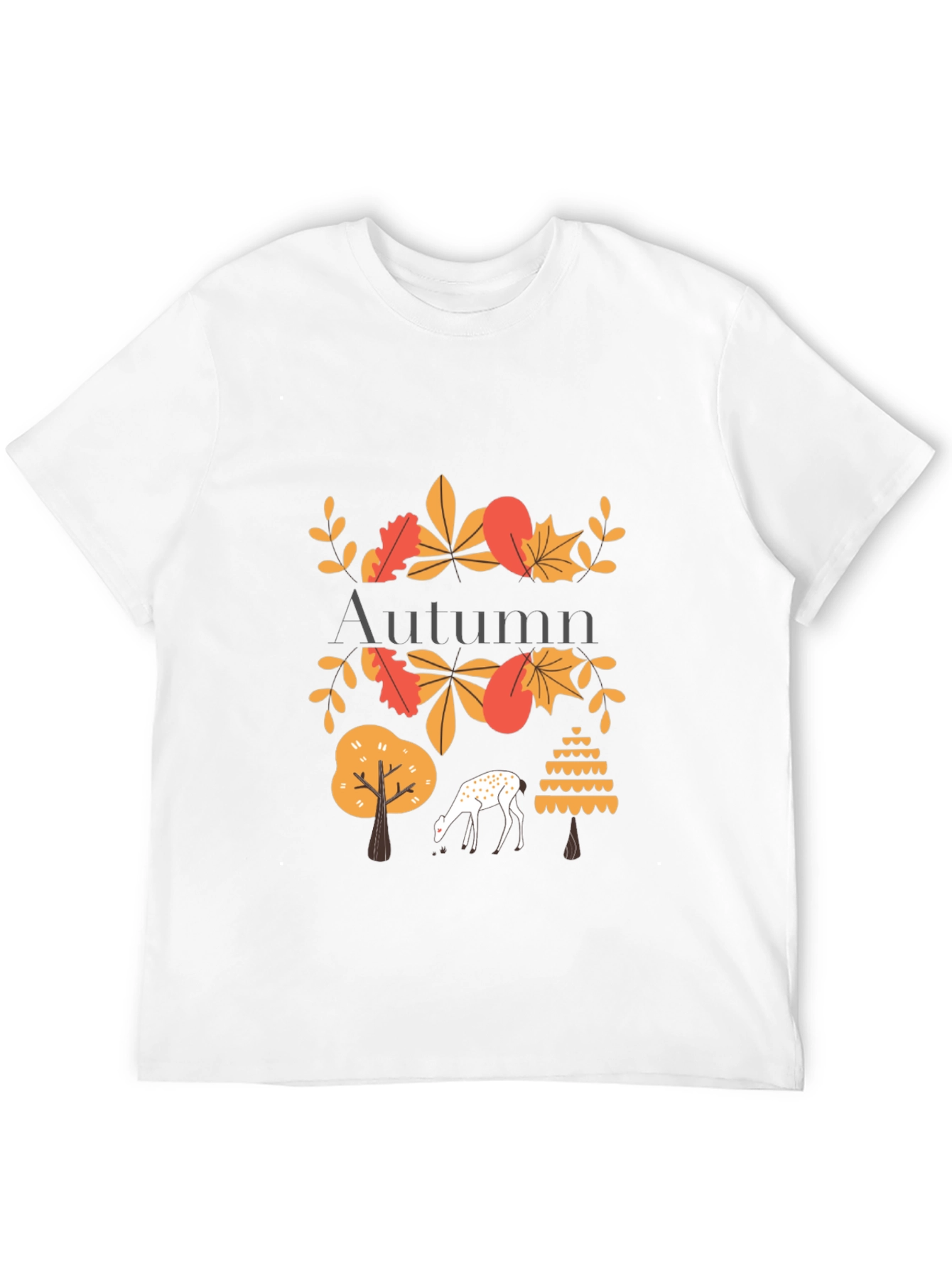 Autumn Deer Graphic Tee - Stylish Mens T-Shirt