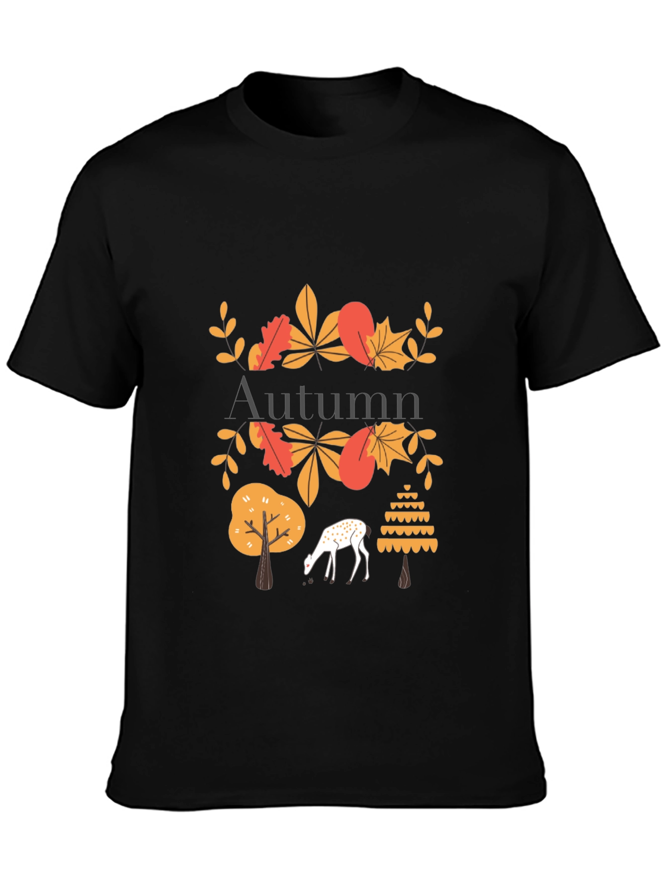 Autumn Deer Graphic Tee - Stylish Mens T-Shirt