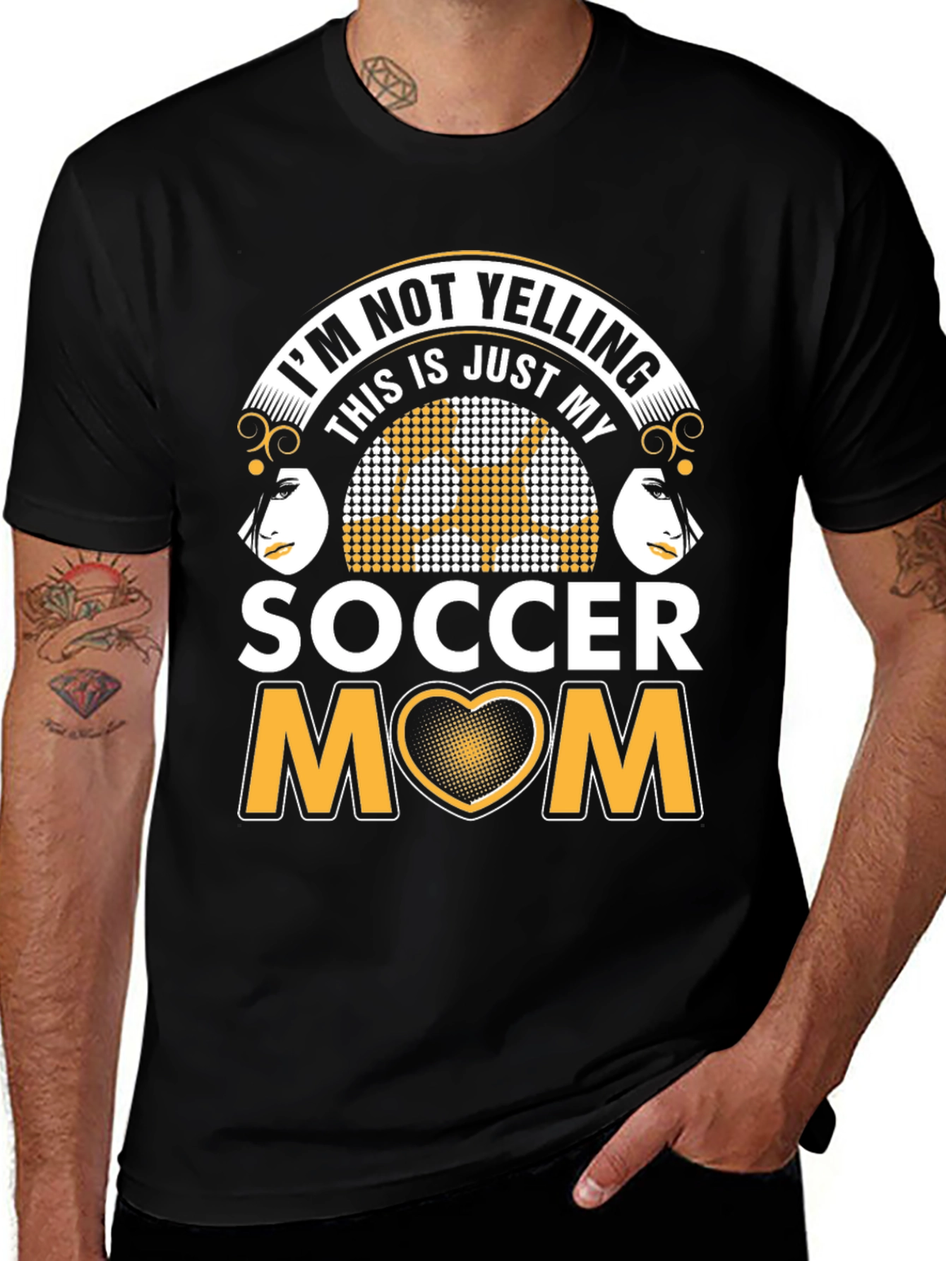 Soccer Mom Graphic T-Shirt - Not Yelling!