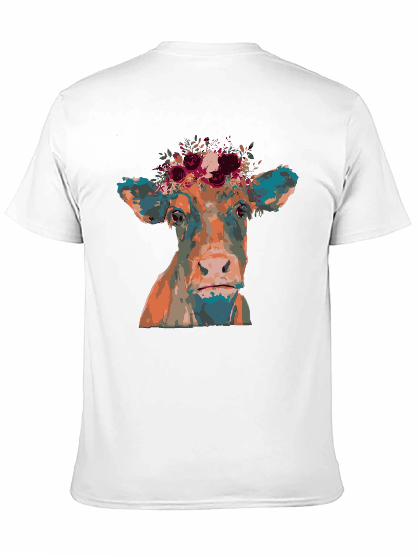Cow Floral Crown Graphic Tee - Unisex