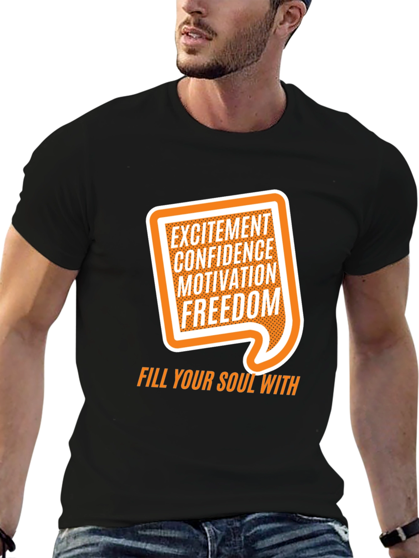 Motivational Graphic Tee - Excitement Confidence Freedom!