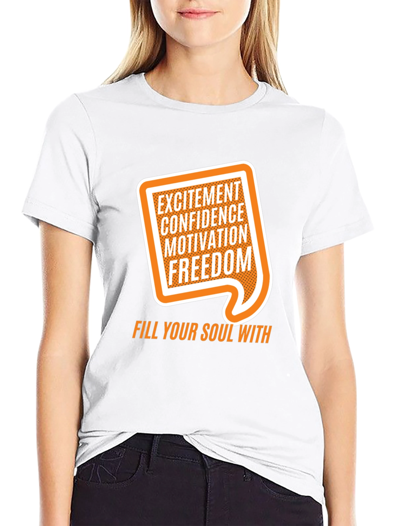 Motivational Graphic Tee - Excitement Confidence Freedom!