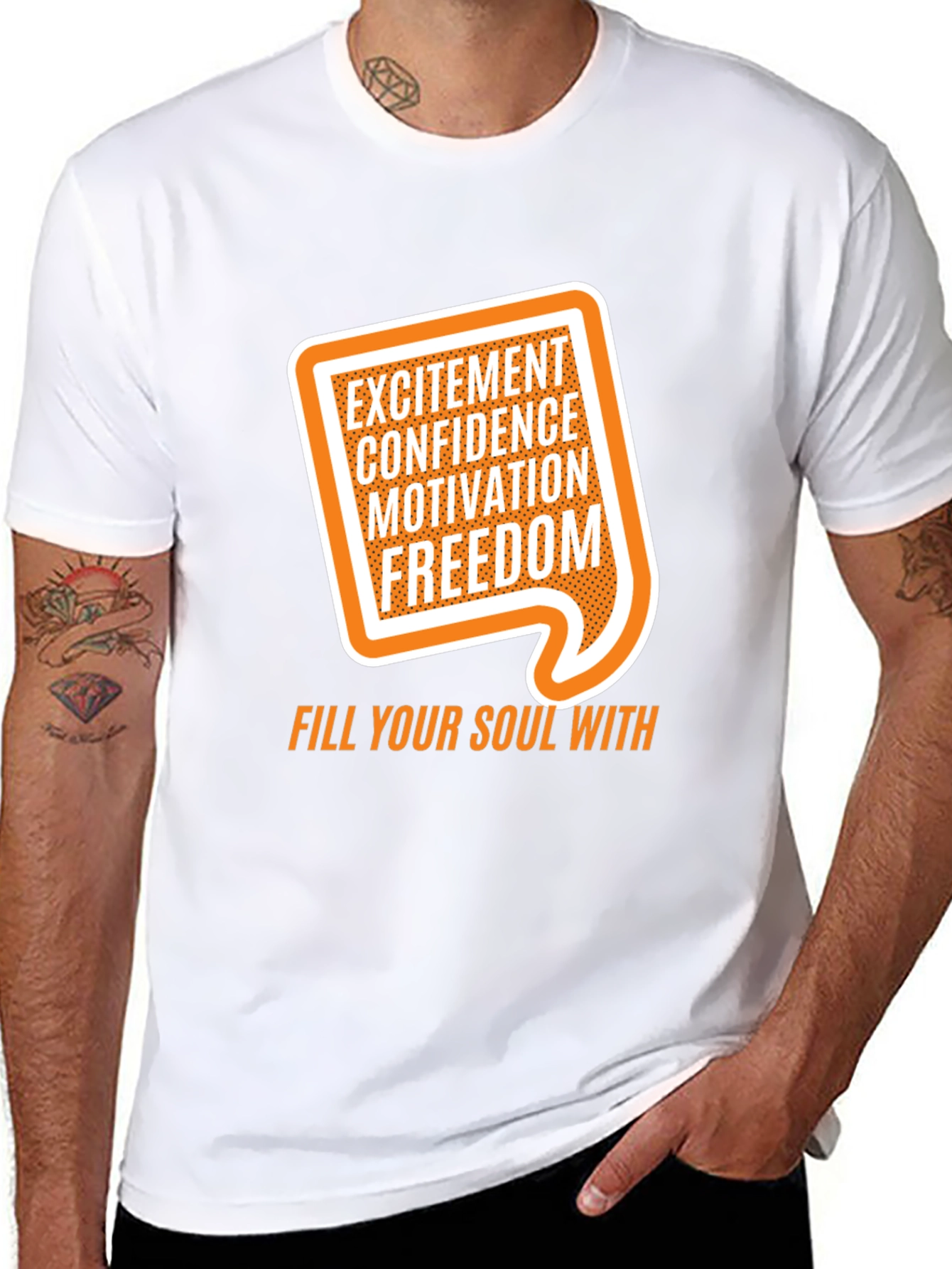 Motivational Graphic Tee - Excitement Confidence Freedom!