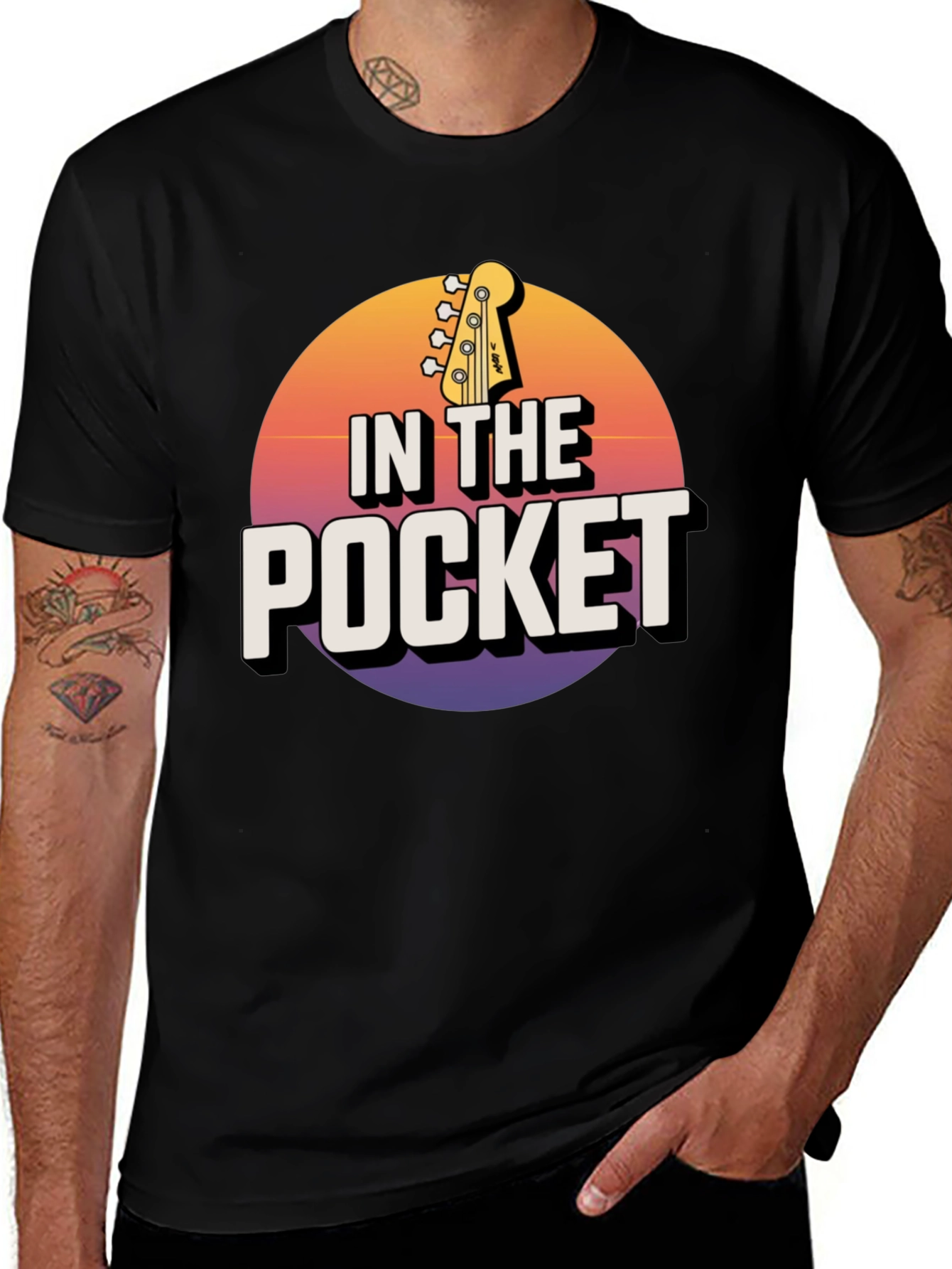 In the Pocket Bass Guitar Graphic Tee