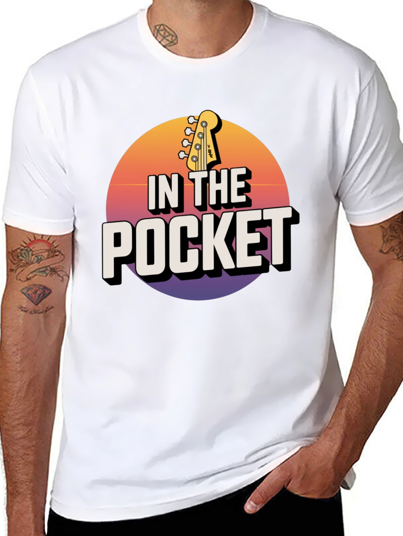 In the Pocket Bass Guitar Graphic Tee
