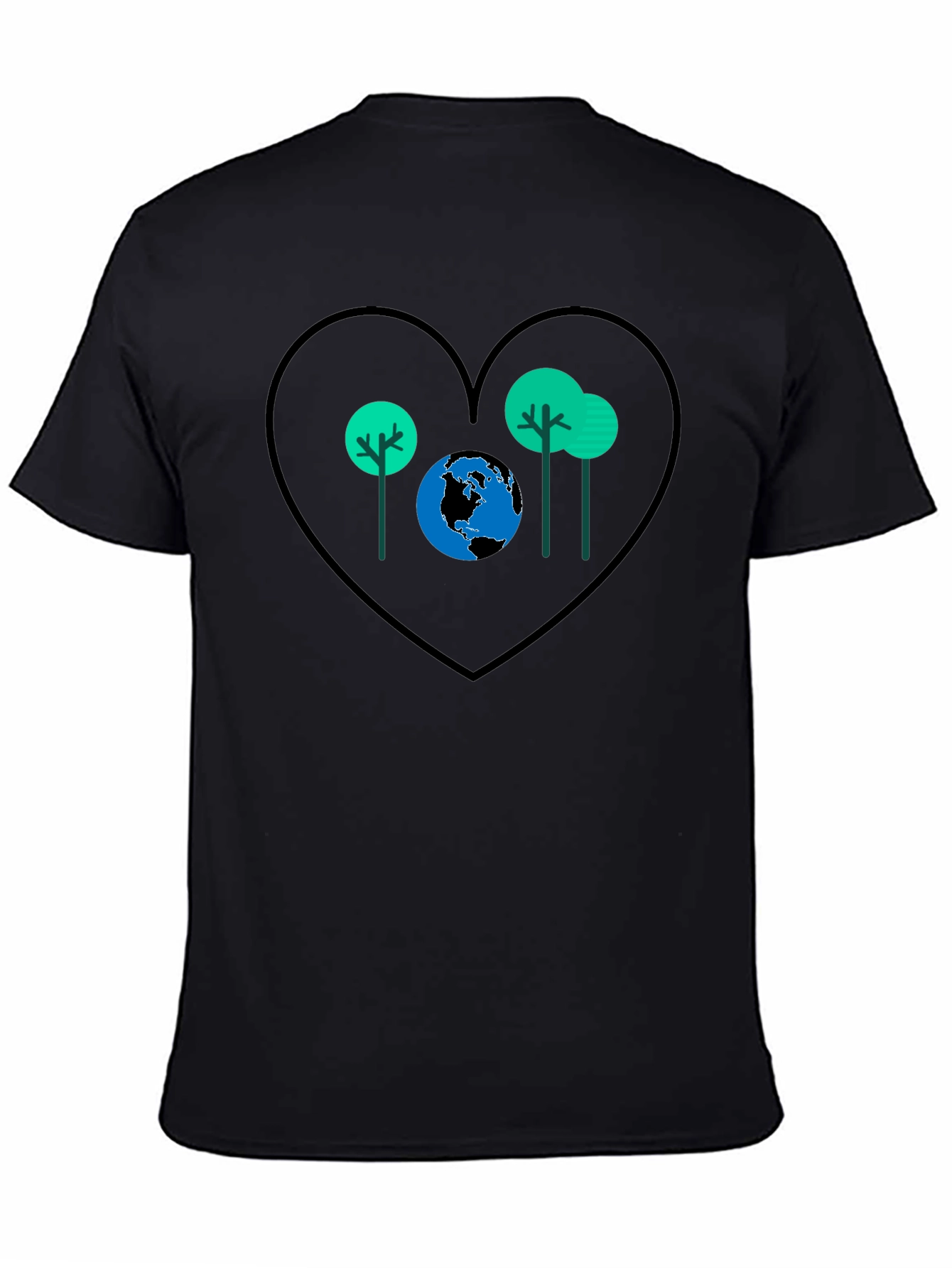 Earth Day Heart Tee: Eco-Friendly Graphic T-Shirt