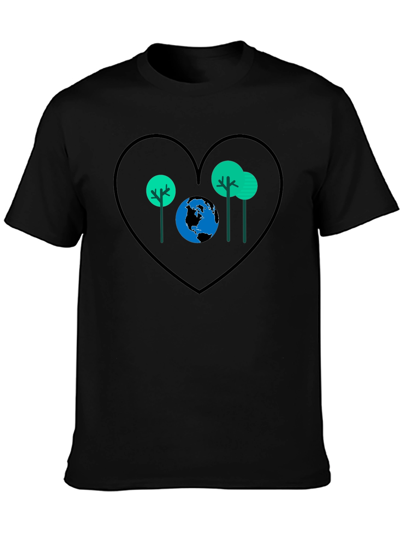 Earth Day Heart Tee: Eco-Friendly Graphic T-Shirt