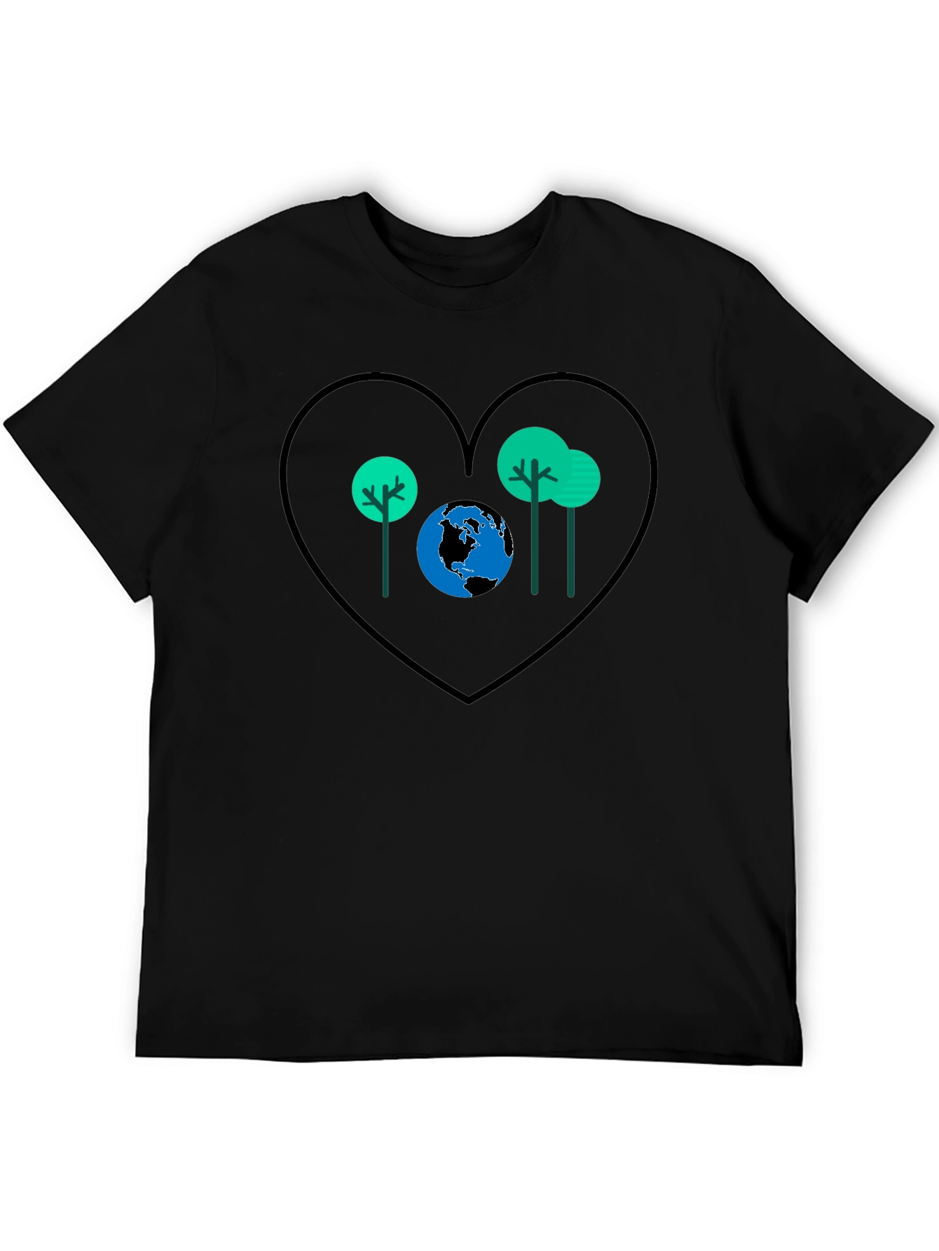 Earth Day Heart Tee: Eco-Friendly Graphic T-Shirt
