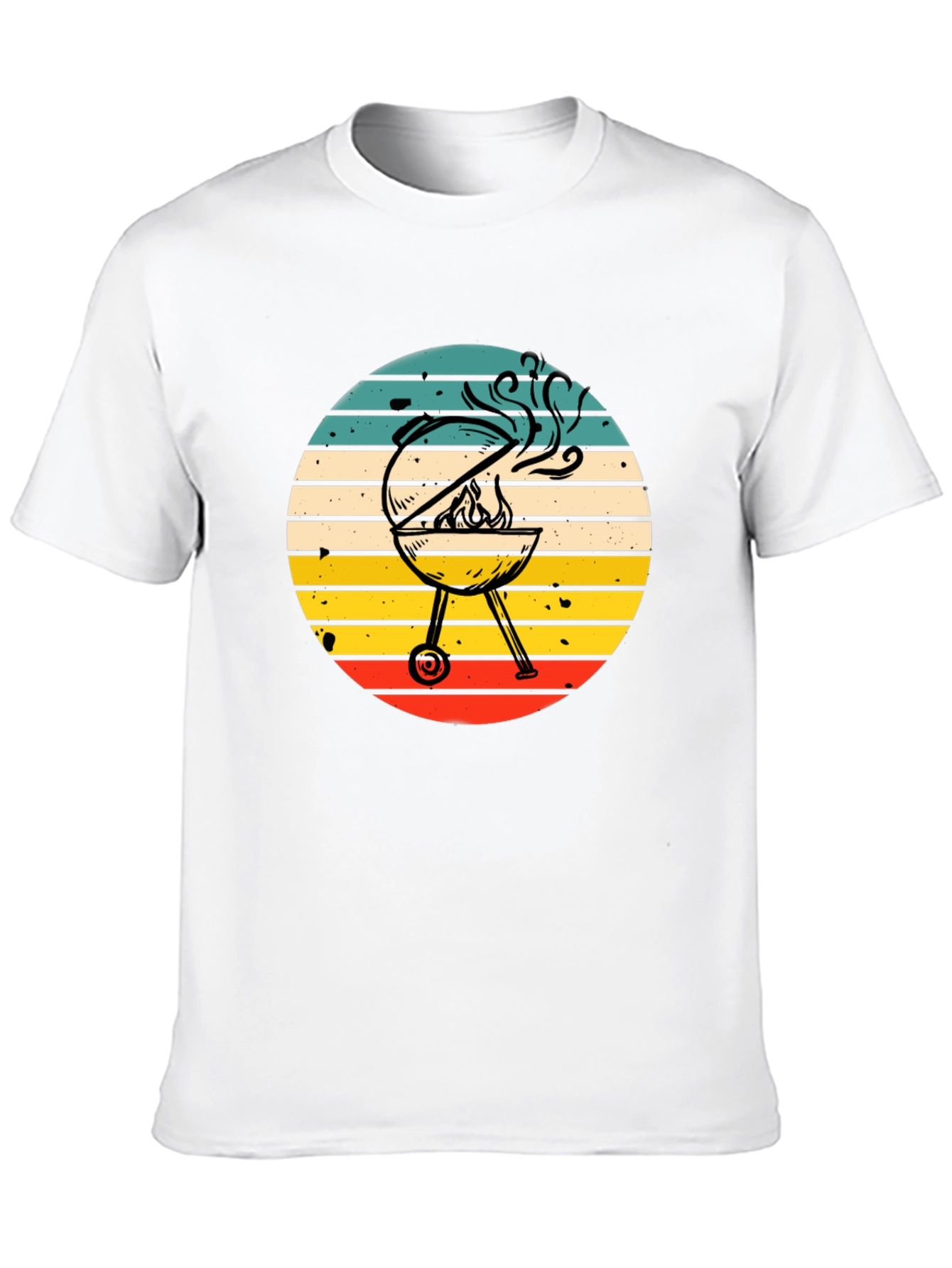 BBQ Grill Graphic Tee - Retro Style
