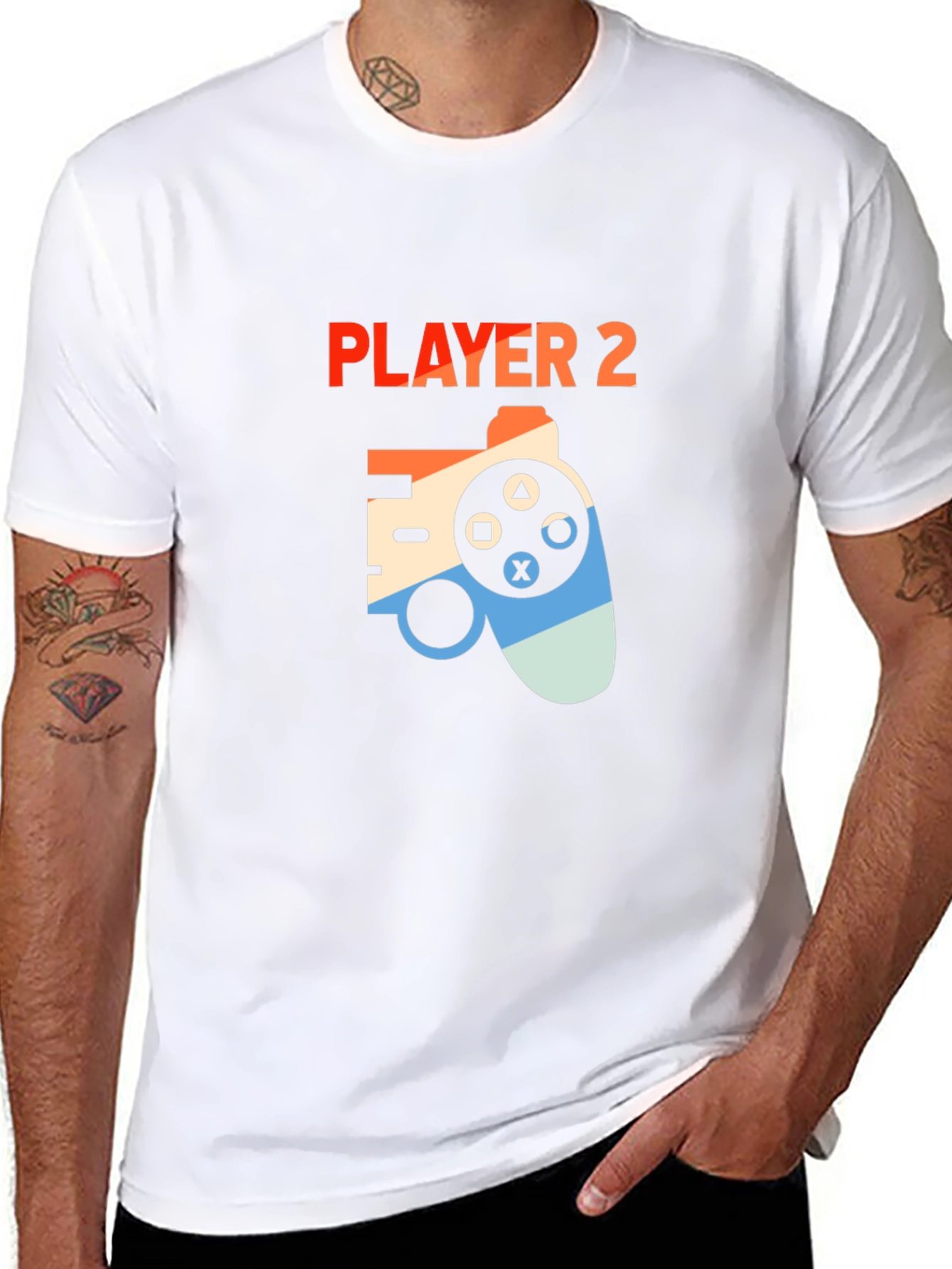 Player 2 Gaming T-Shirt - Retro Controller Design
