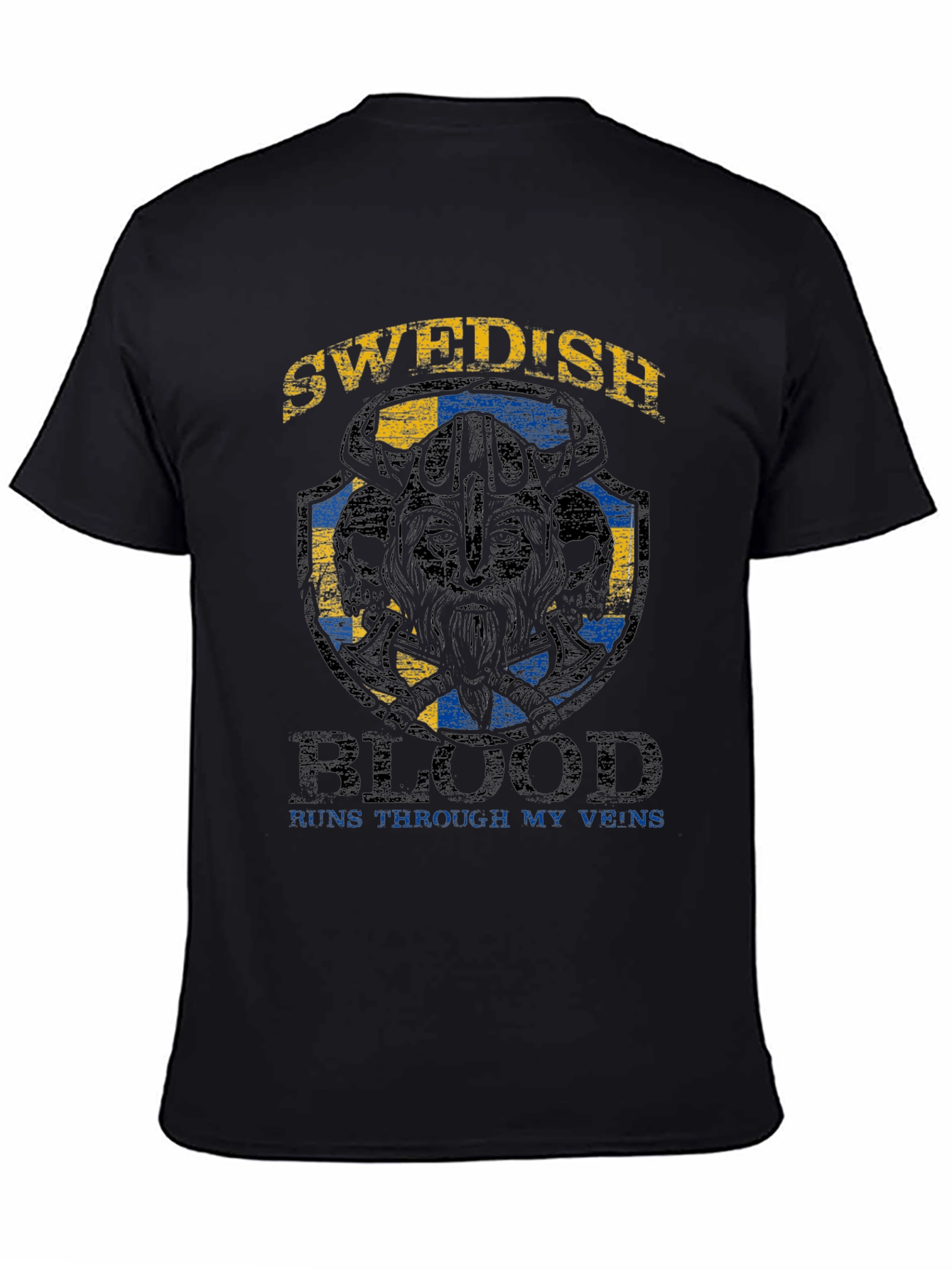 Swedish Blood Viking Graphic T-Shirt
