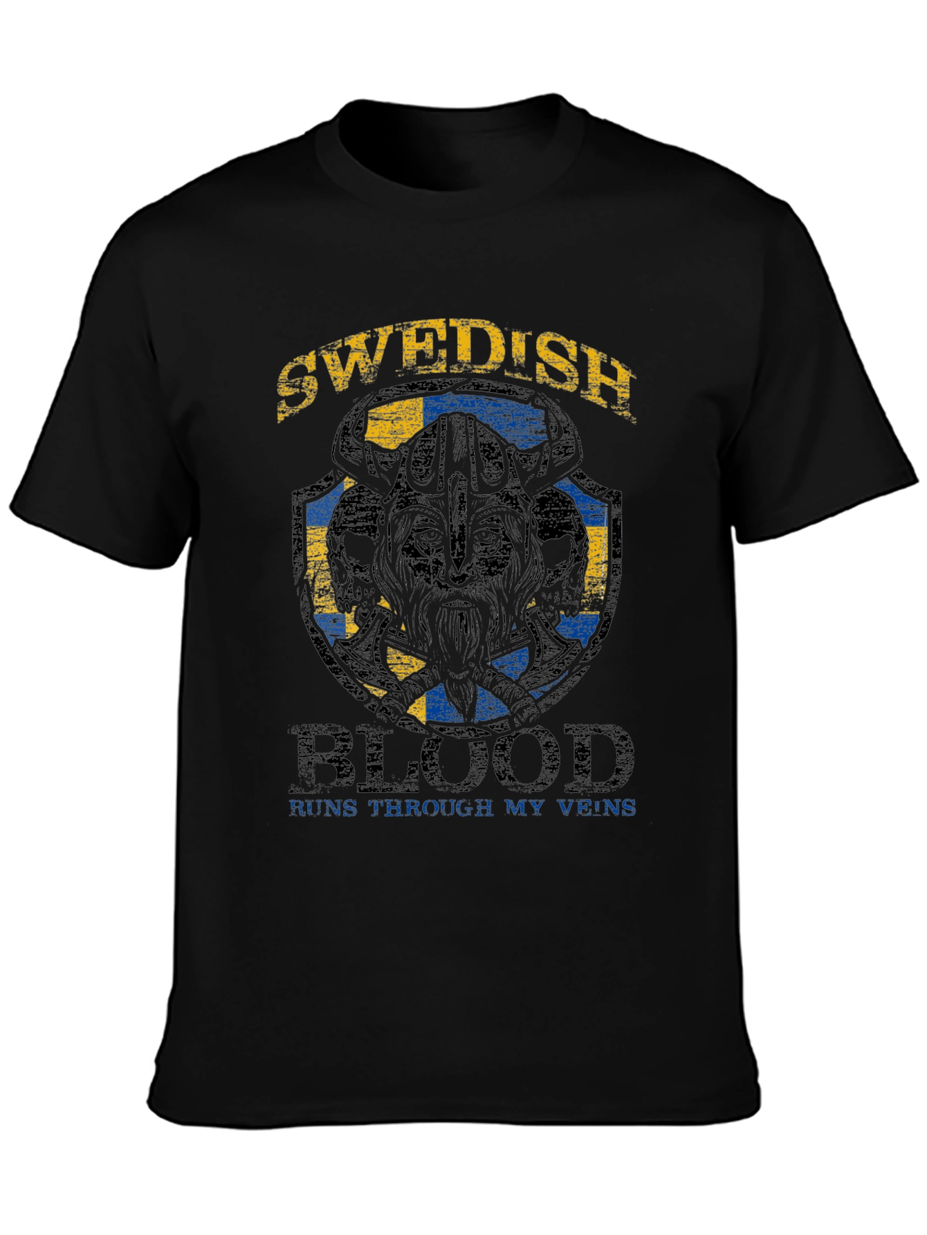 Swedish Blood Viking Graphic T-Shirt