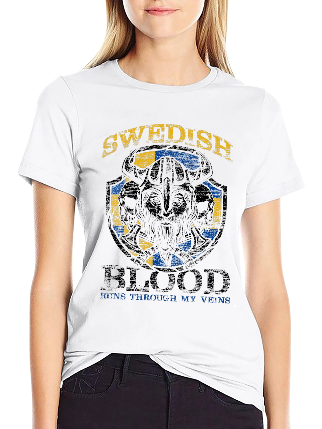 Swedish Blood Viking Graphic T-Shirt