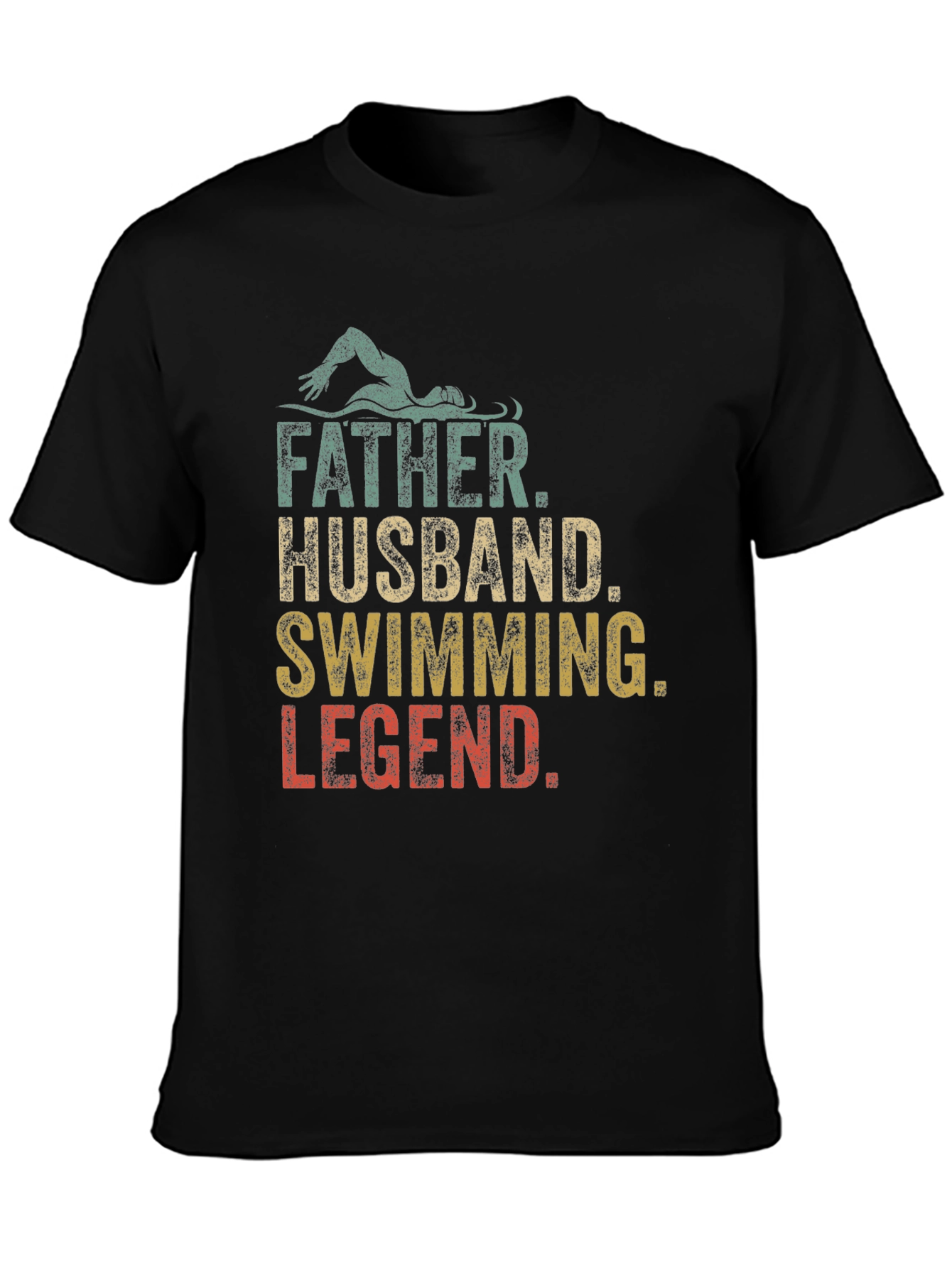 Father Husband Swimming Legend Graphic Tee