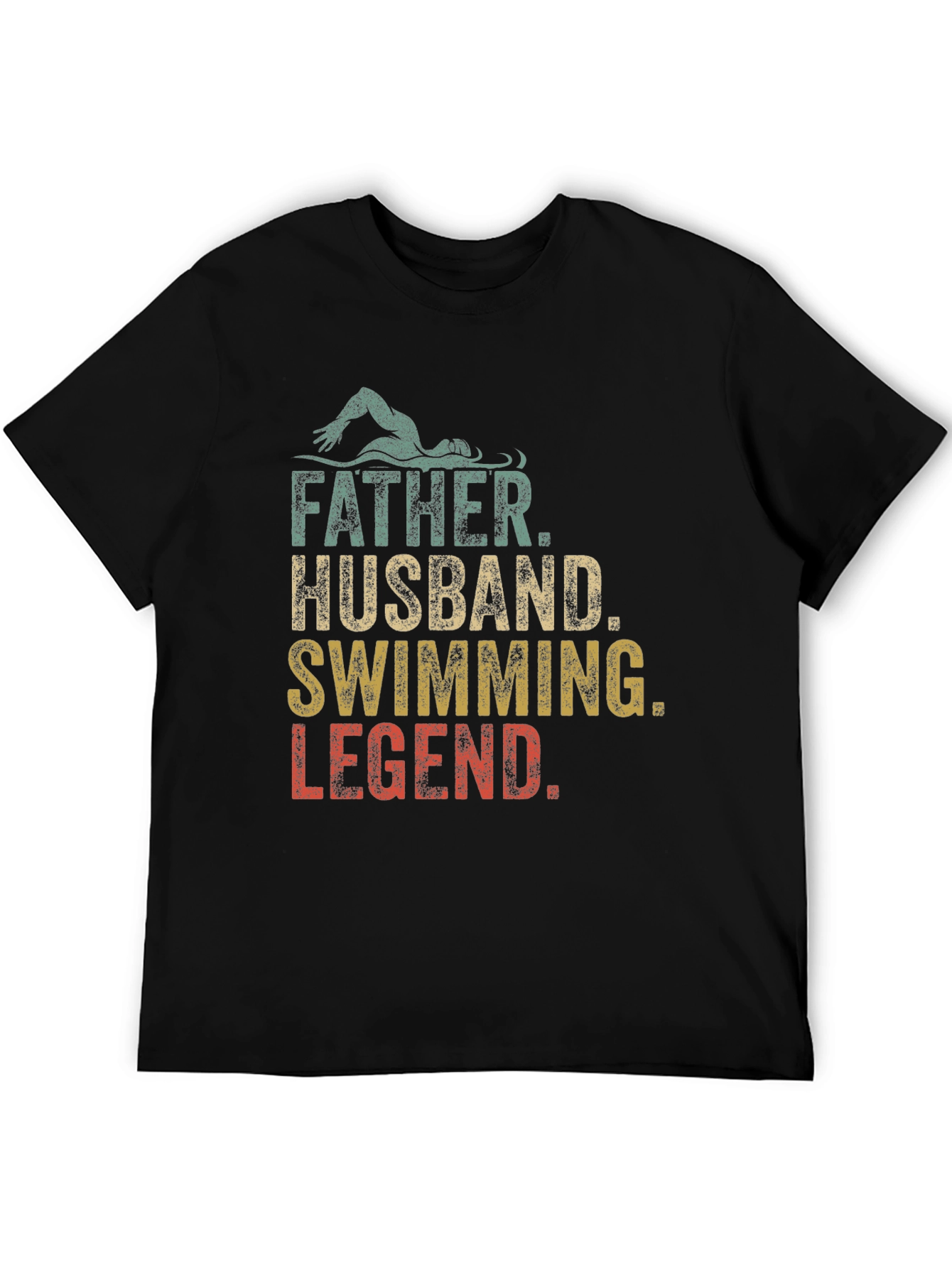 Father Husband Swimming Legend Graphic Tee