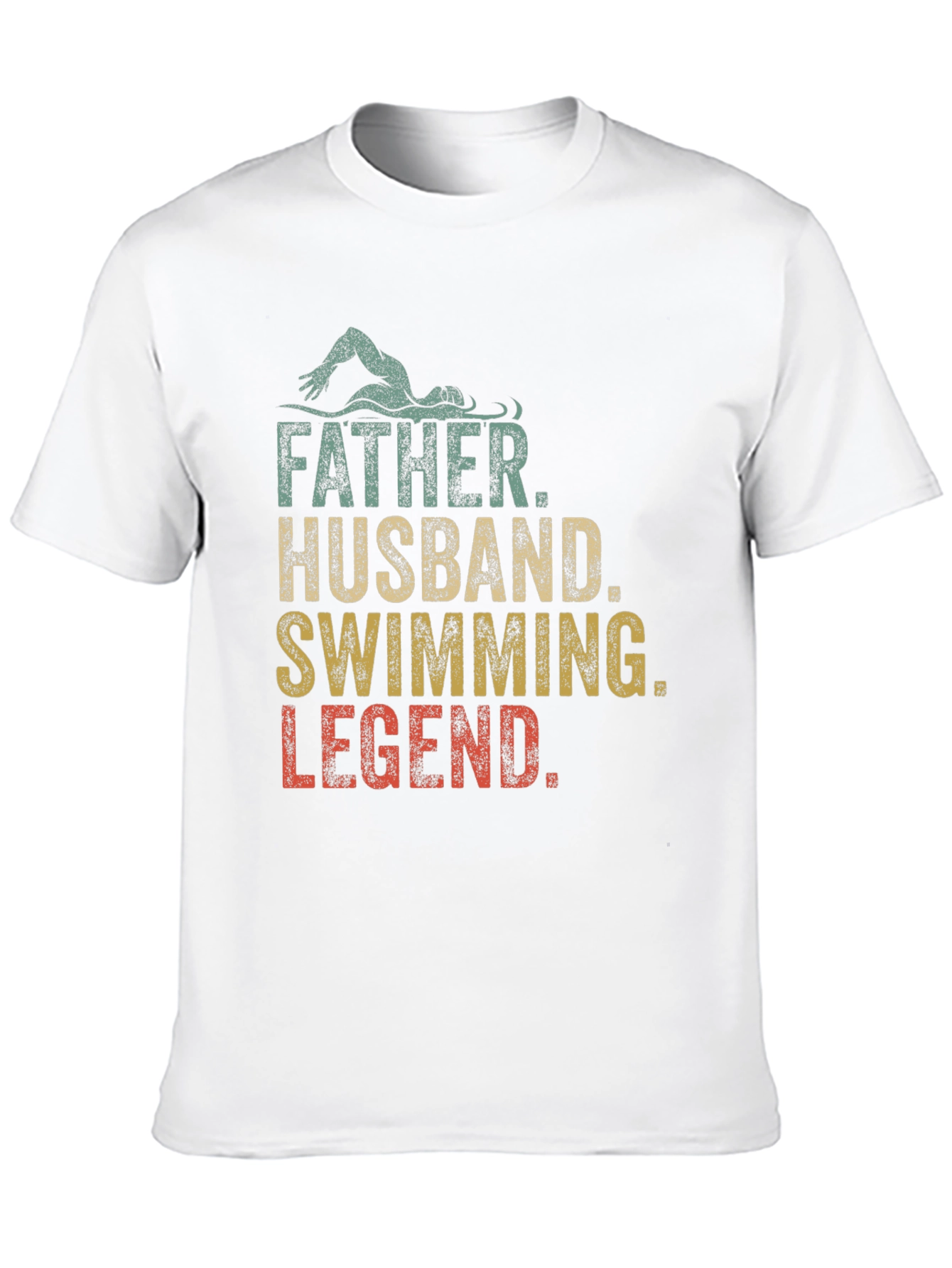 Father Husband Swimming Legend Graphic Tee