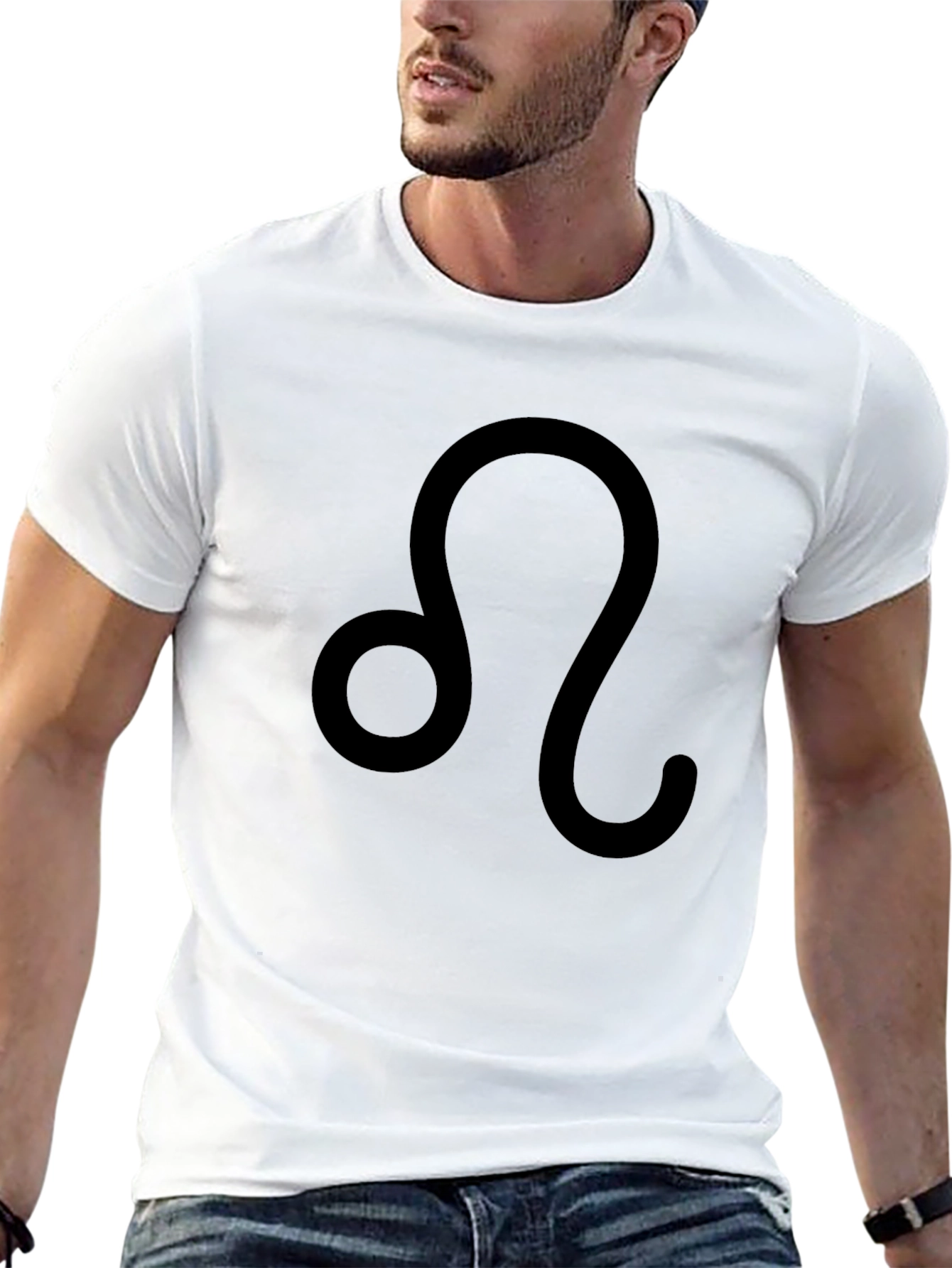 Leo Zodiac Sign Black Graphic Tee