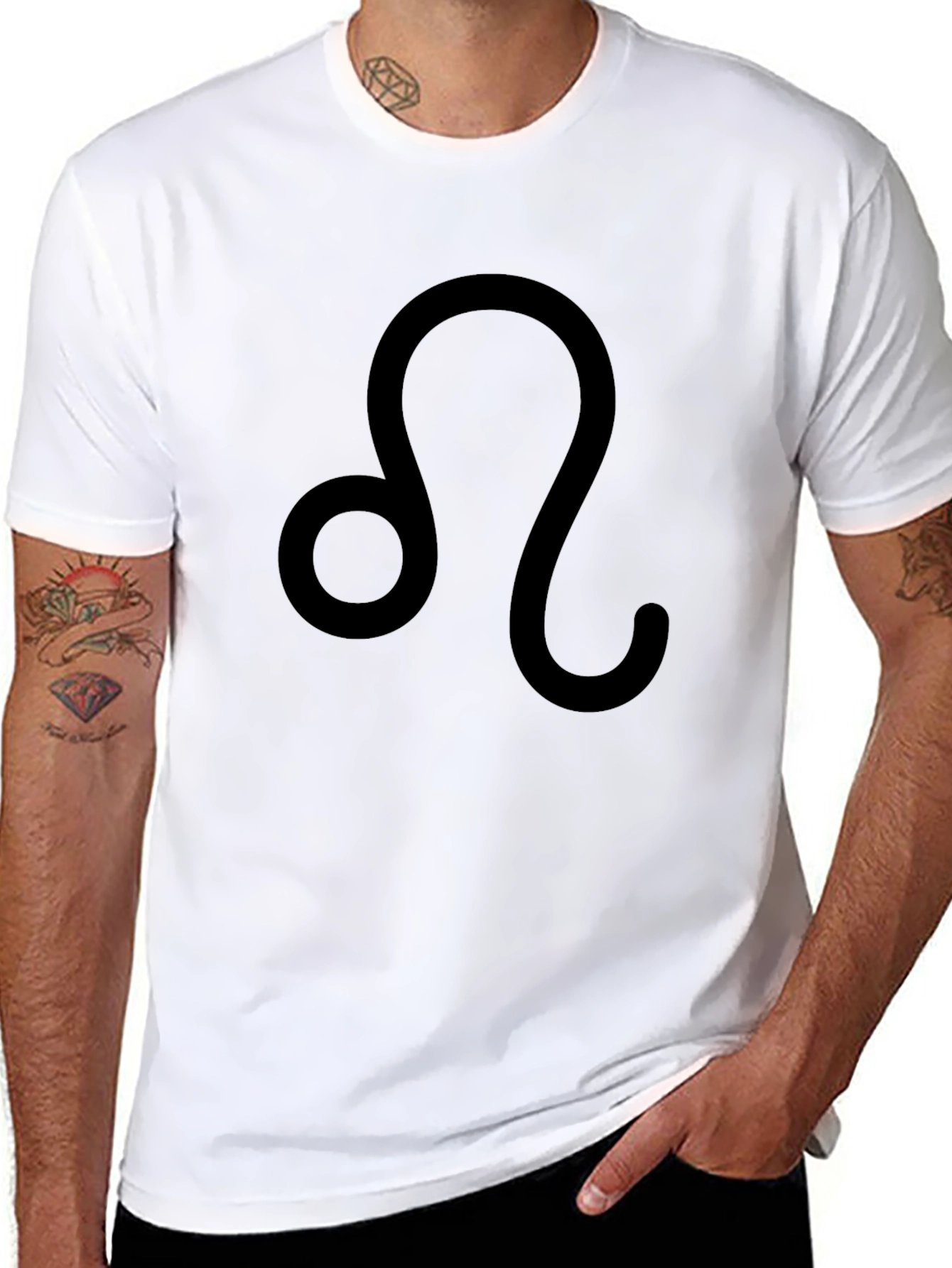 Leo Zodiac Sign Black Graphic Tee
