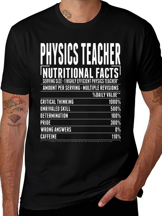 Physics Teacher Nutritional Facts T-Shirt