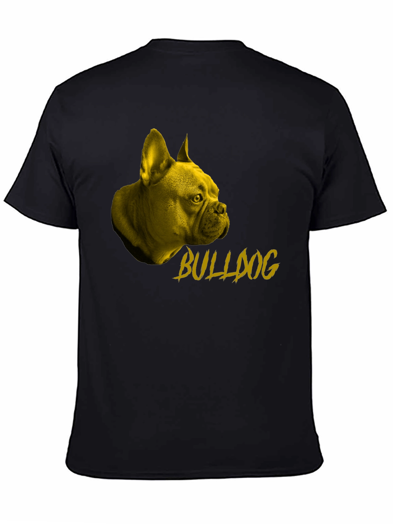 Bulldog Graphic Tee - Stylish Black Cotton T-Shirt