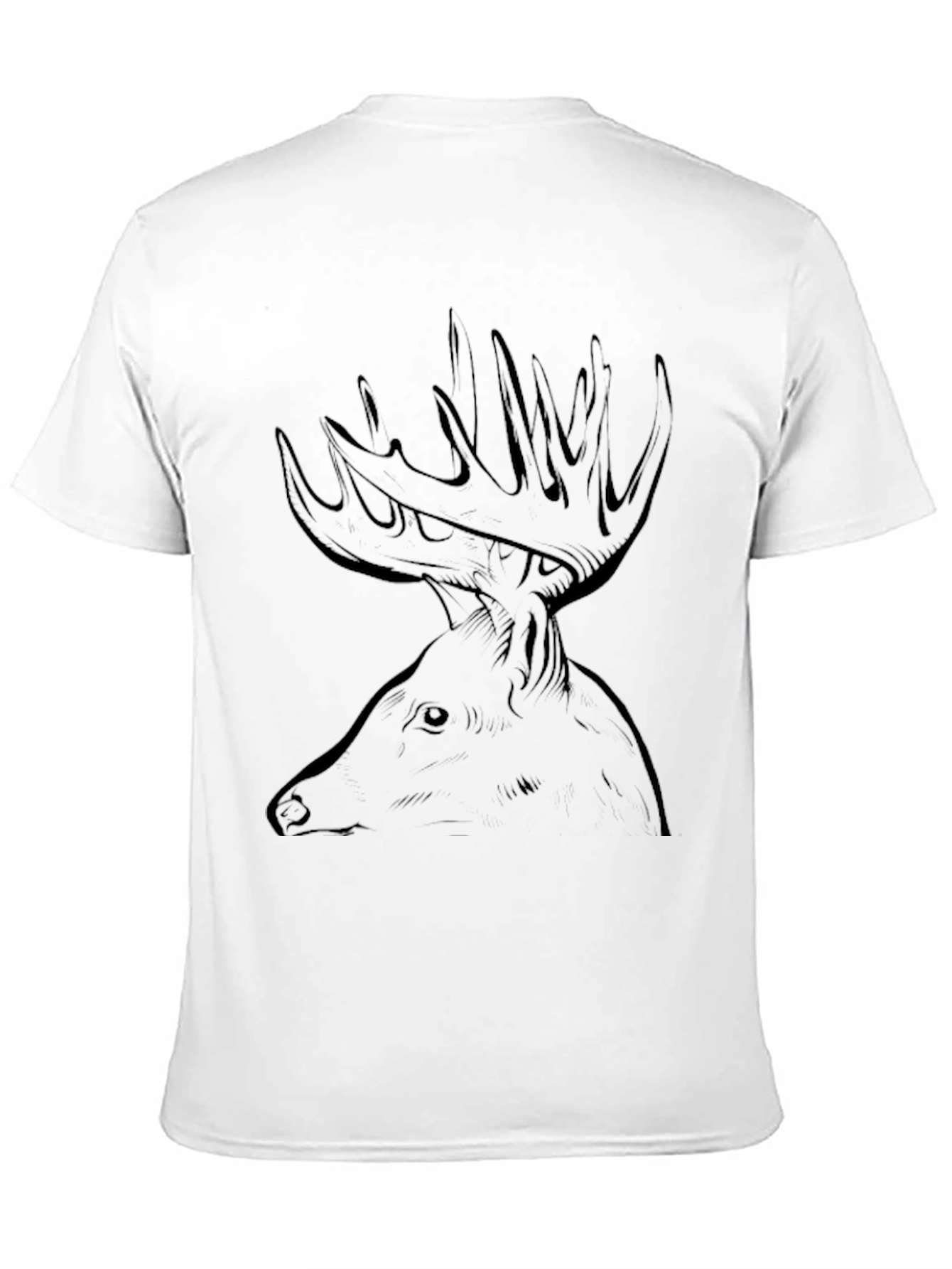 Deer Graphic Black T-Shirt - Mens Casual Tee