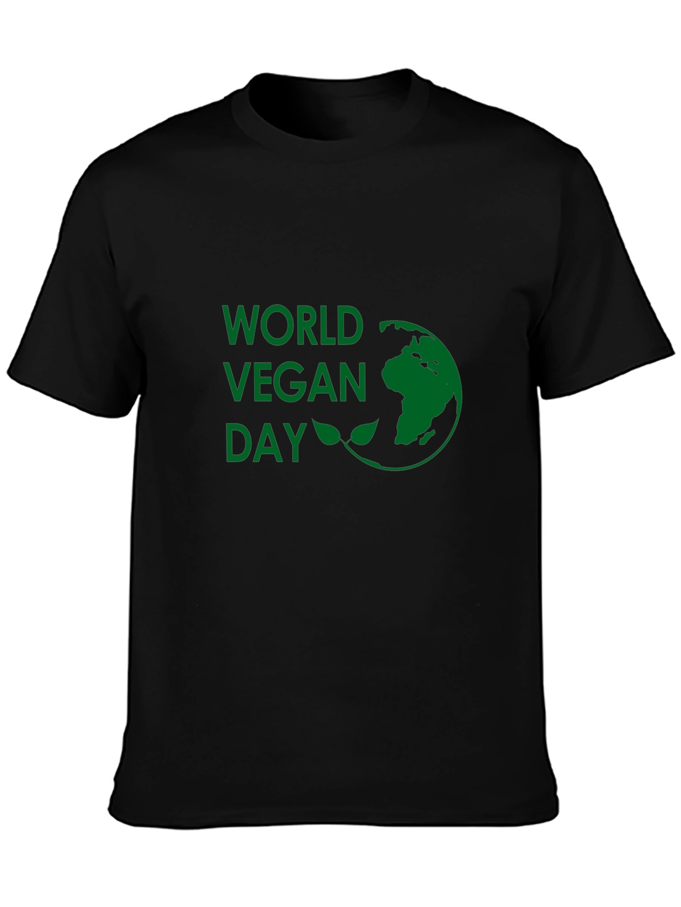 World Vegan Day Black T-Shirt - Celebrate Sustainability