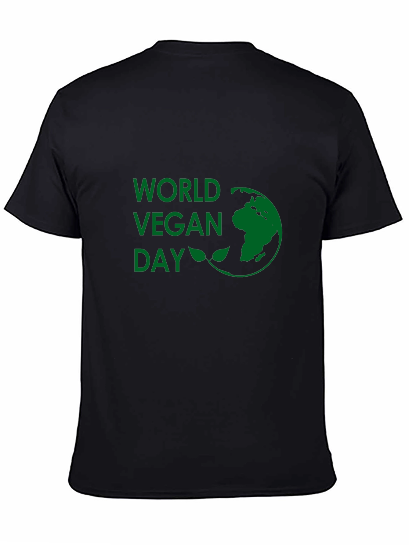 World Vegan Day Black T-Shirt - Celebrate Sustainability