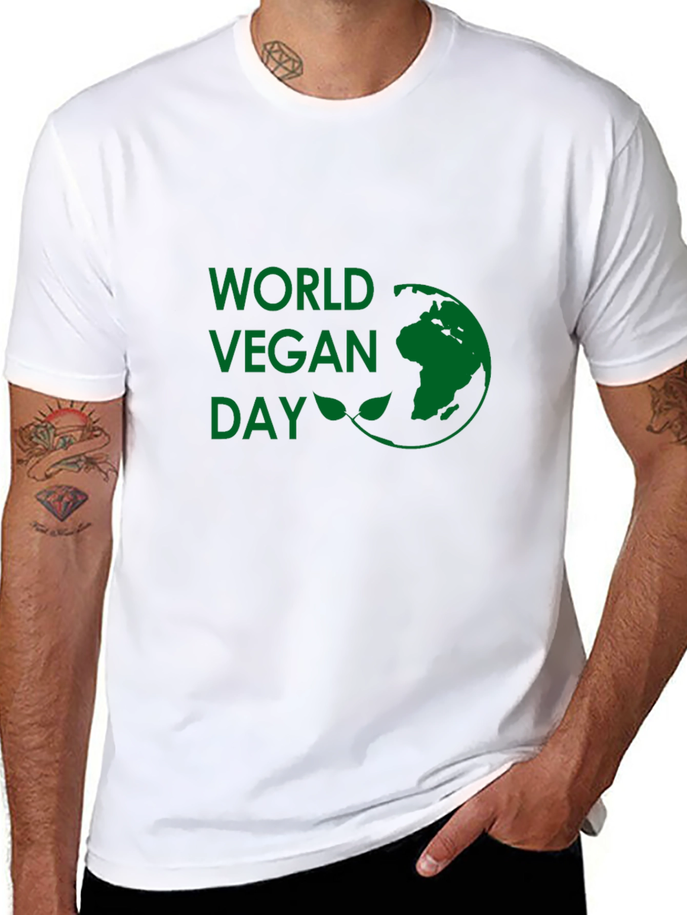 World Vegan Day Black T-Shirt - Celebrate Sustainability