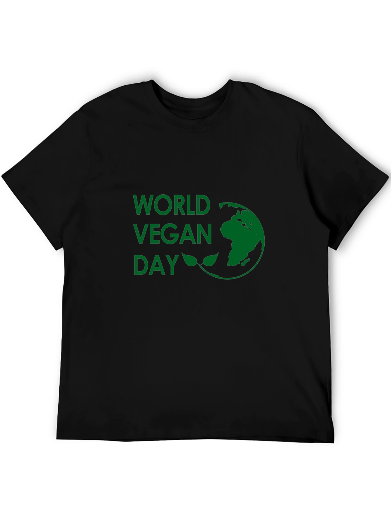 World Vegan Day Black T-Shirt - Celebrate Sustainability