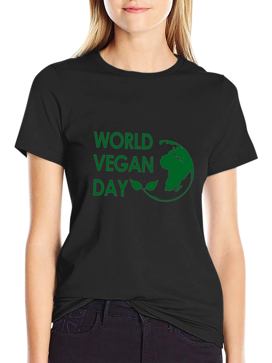 World Vegan Day Black T-Shirt - Celebrate Sustainability