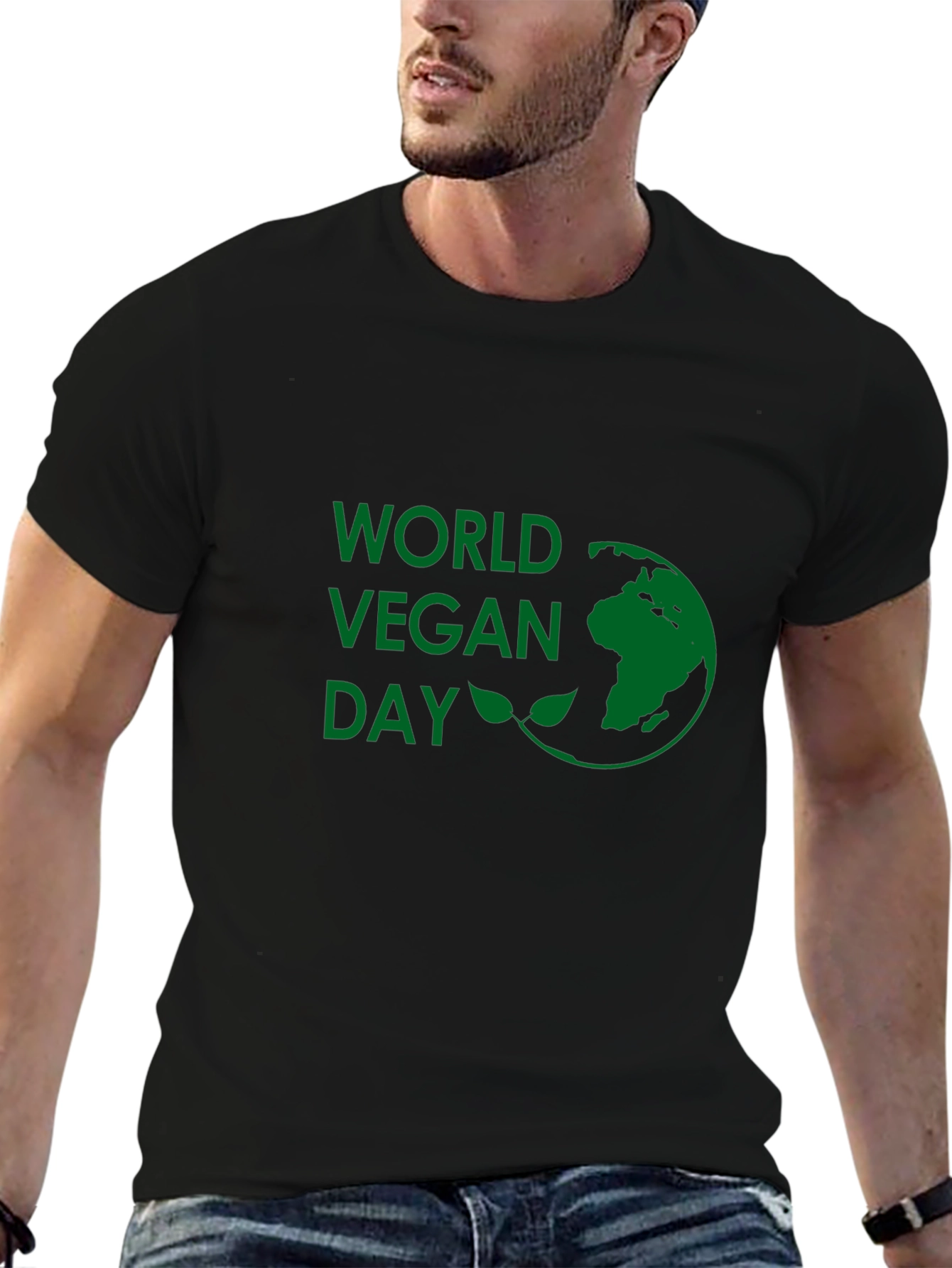 World Vegan Day Black T-Shirt - Celebrate Sustainability