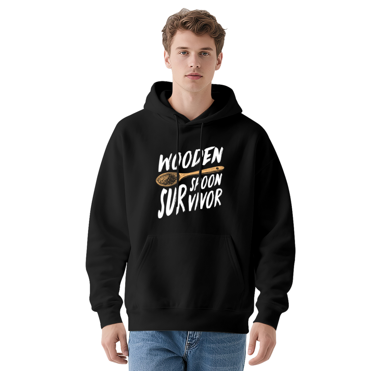 Wooden Spoon Survivor Red Hoodie, Unisex Funny Comfort Pullover