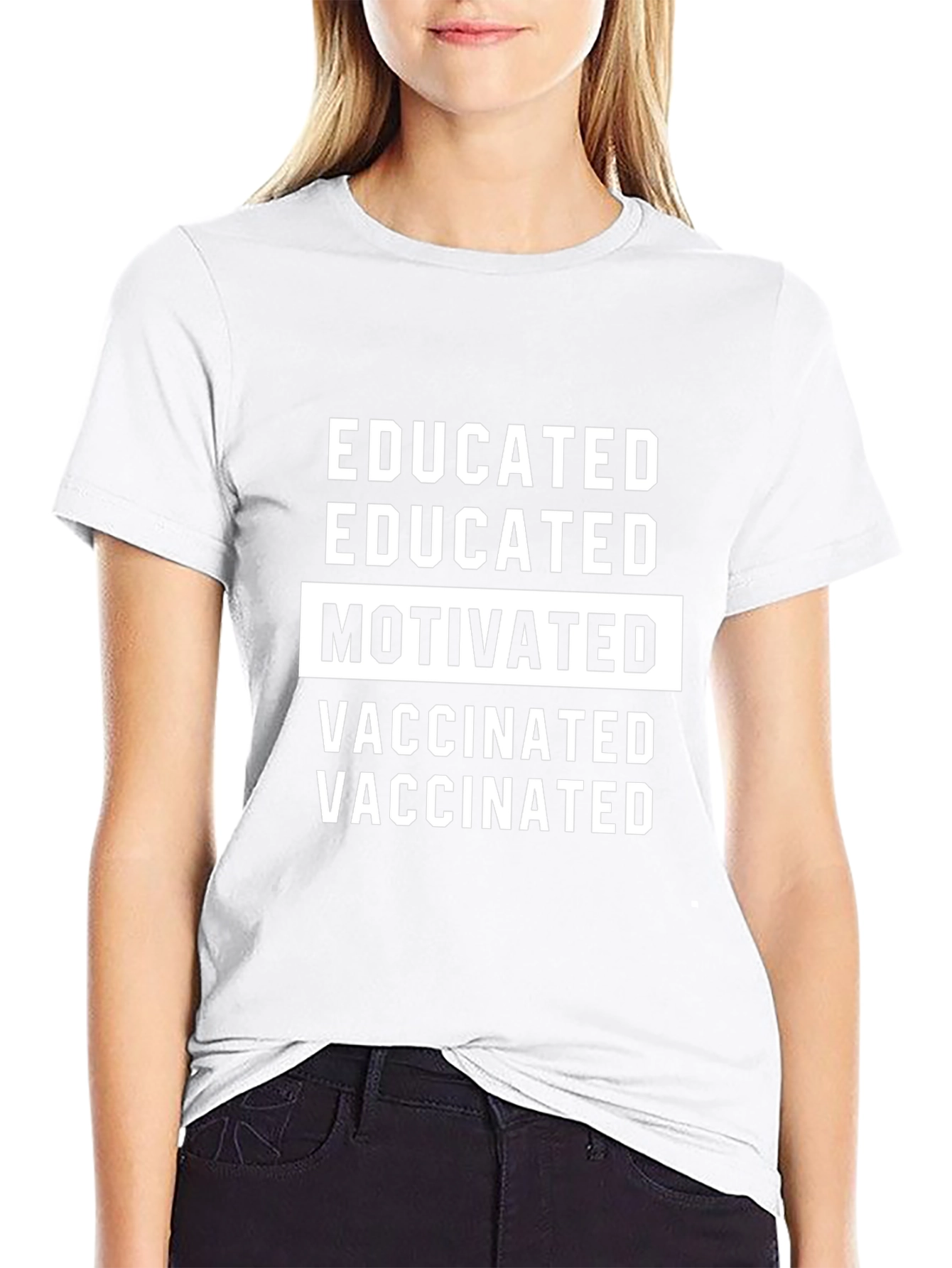 Educated Motivated Vaccinated Tee