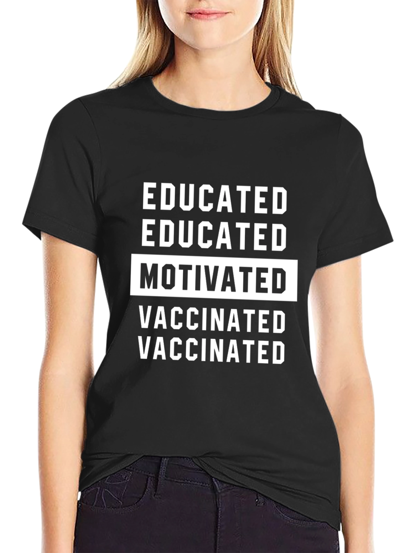 Educated Motivated Vaccinated Tee