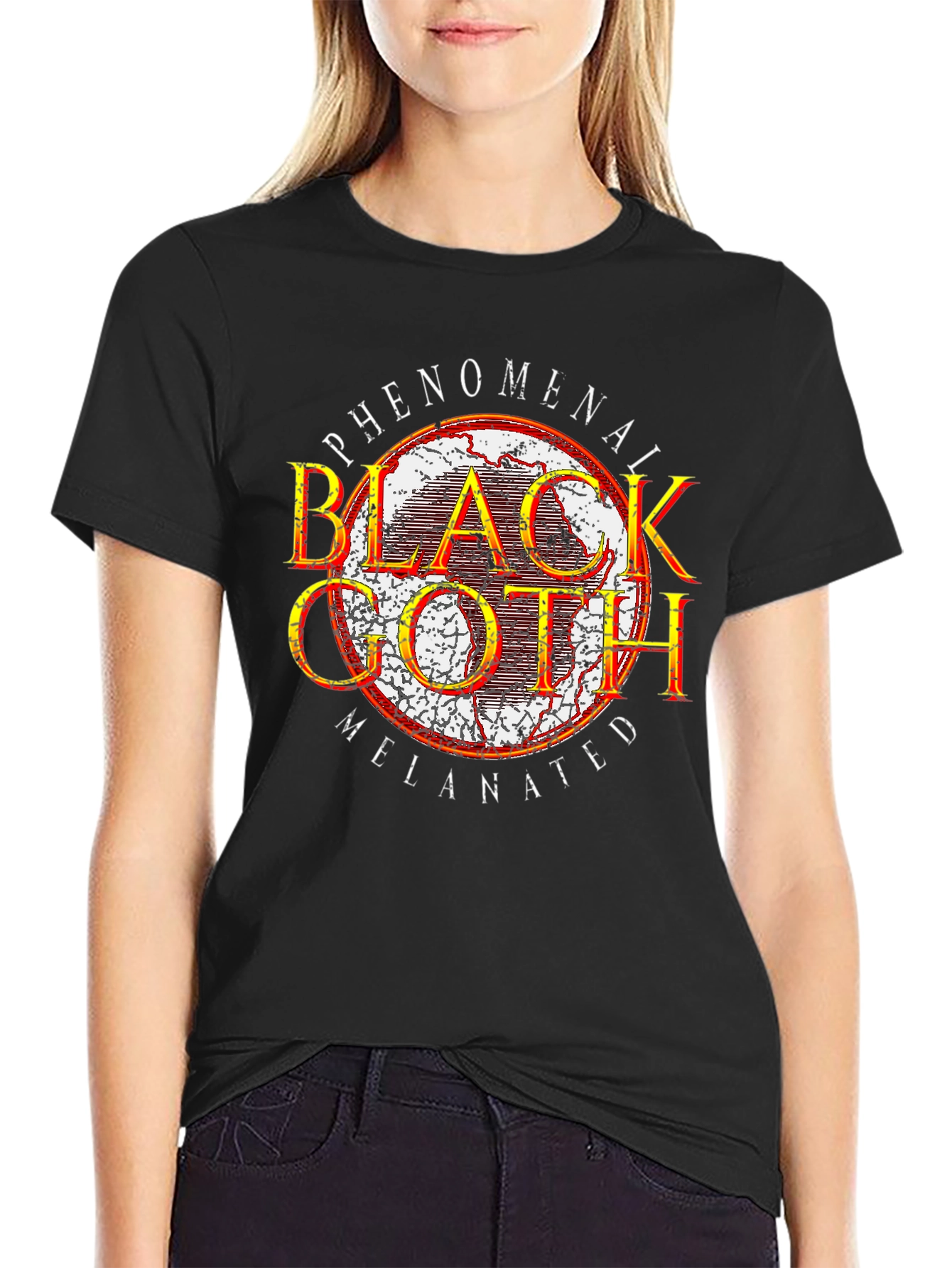 Phenomenal Black Goth Melanated Graphic T-Shirt