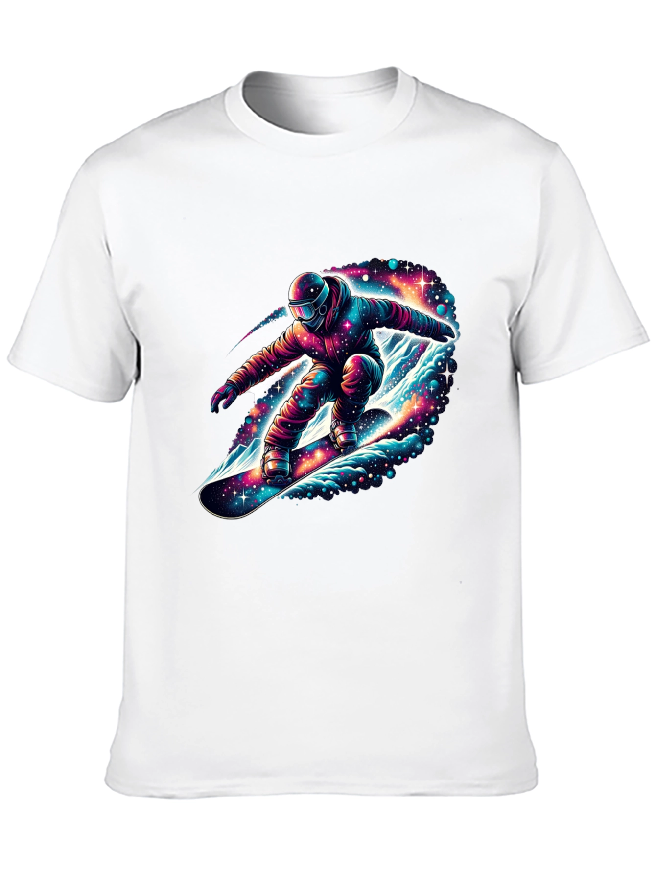 Cosmic Snowboarder Black T-Shirt