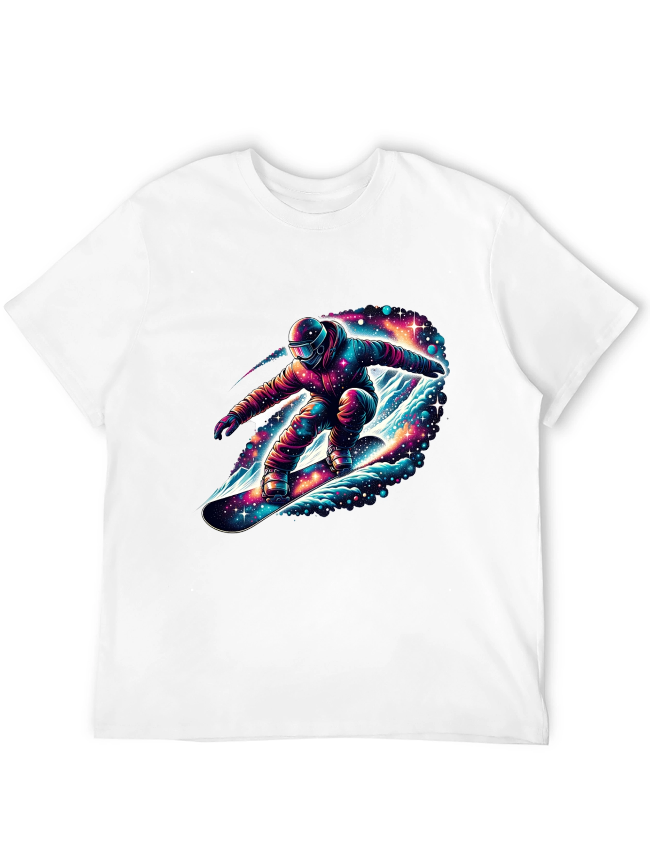 Cosmic Snowboarder Black T-Shirt