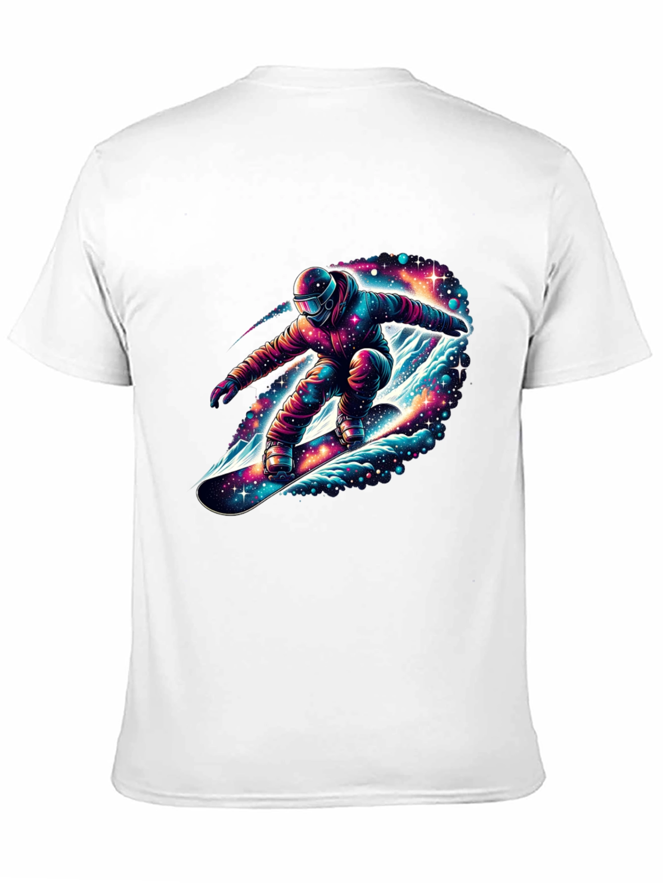 Cosmic Snowboarder Black T-Shirt