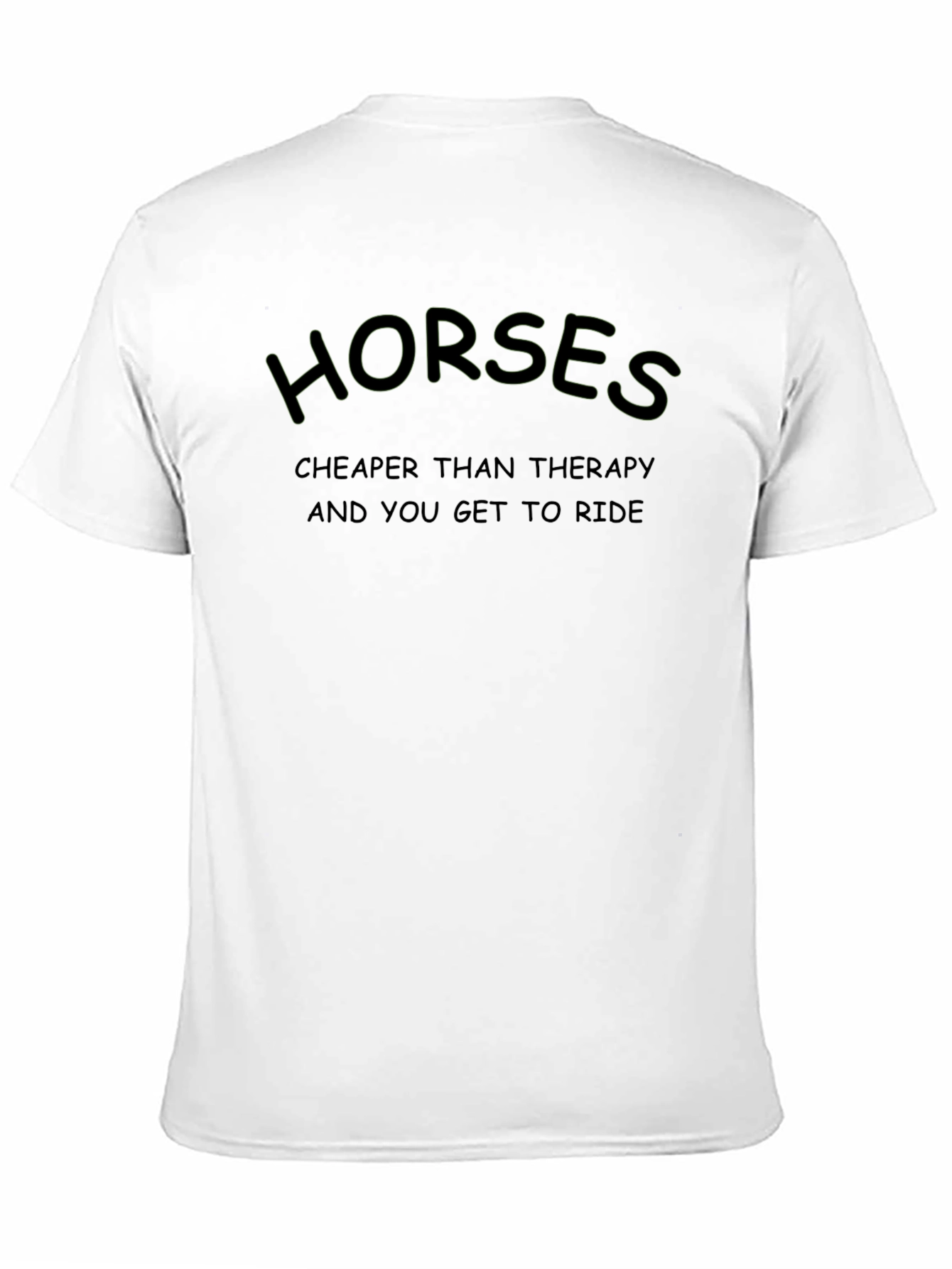 Horses Cheaper Than Therapy Black Graphic Tee