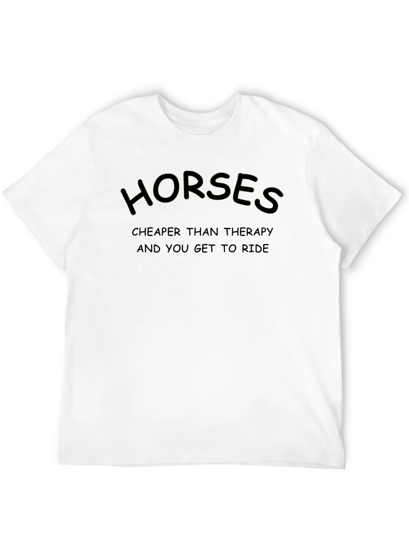 Horses Cheaper Than Therapy Black Graphic Tee