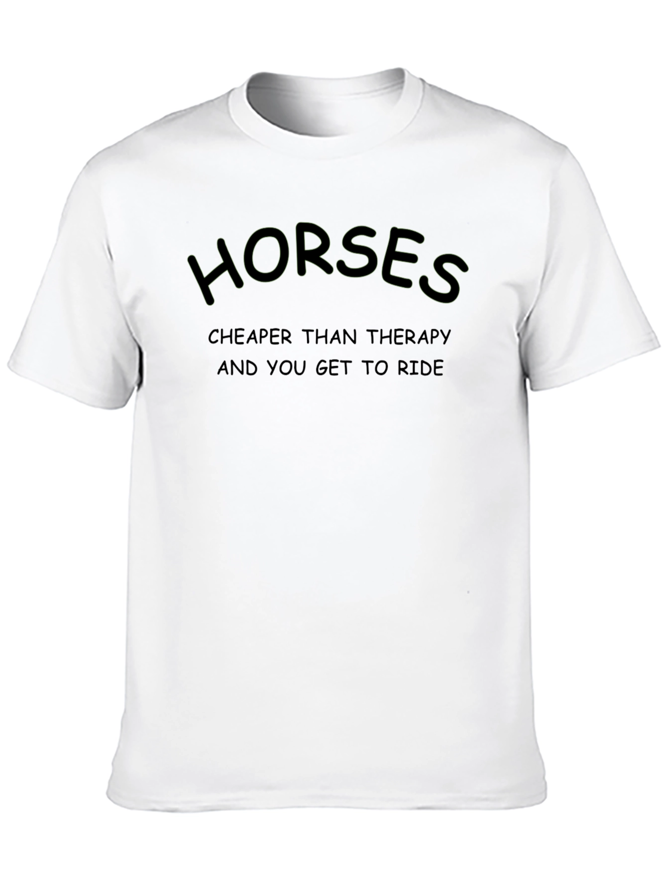 Horses Cheaper Than Therapy Black Graphic Tee