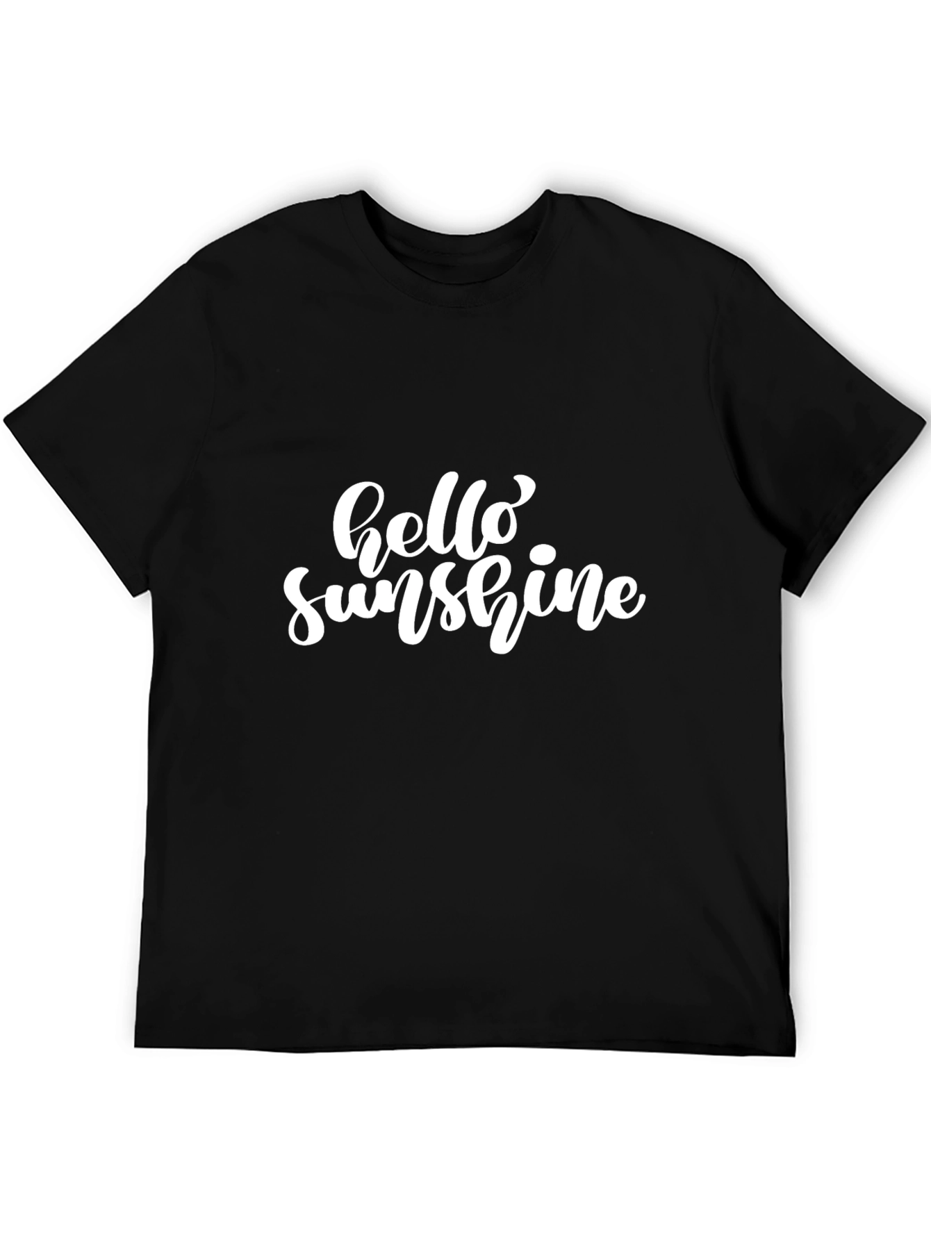 Hello Sunshine Graphic Tee - Black Cotton T-Shirt