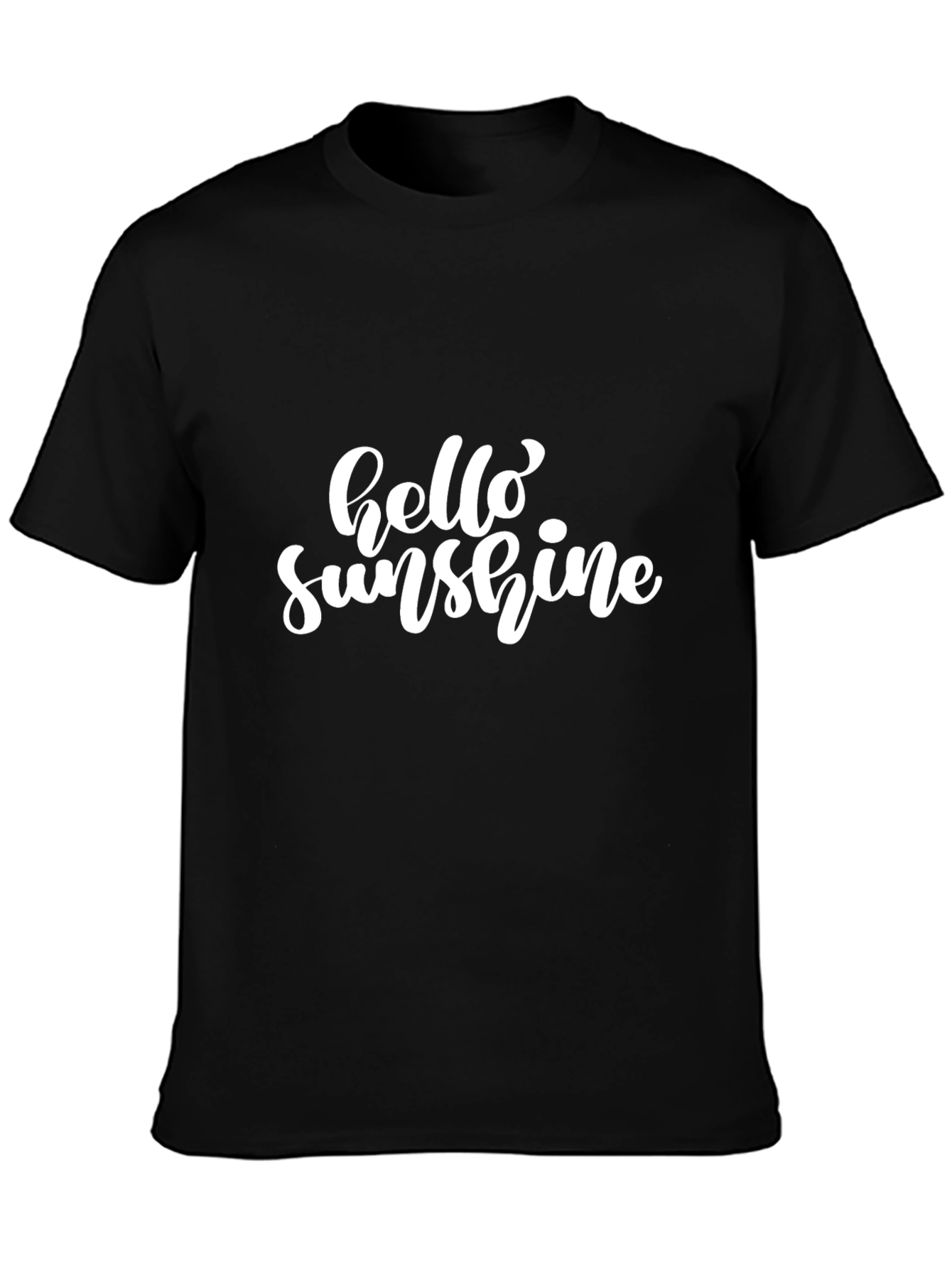 Hello Sunshine Graphic Tee - Black Cotton T-Shirt